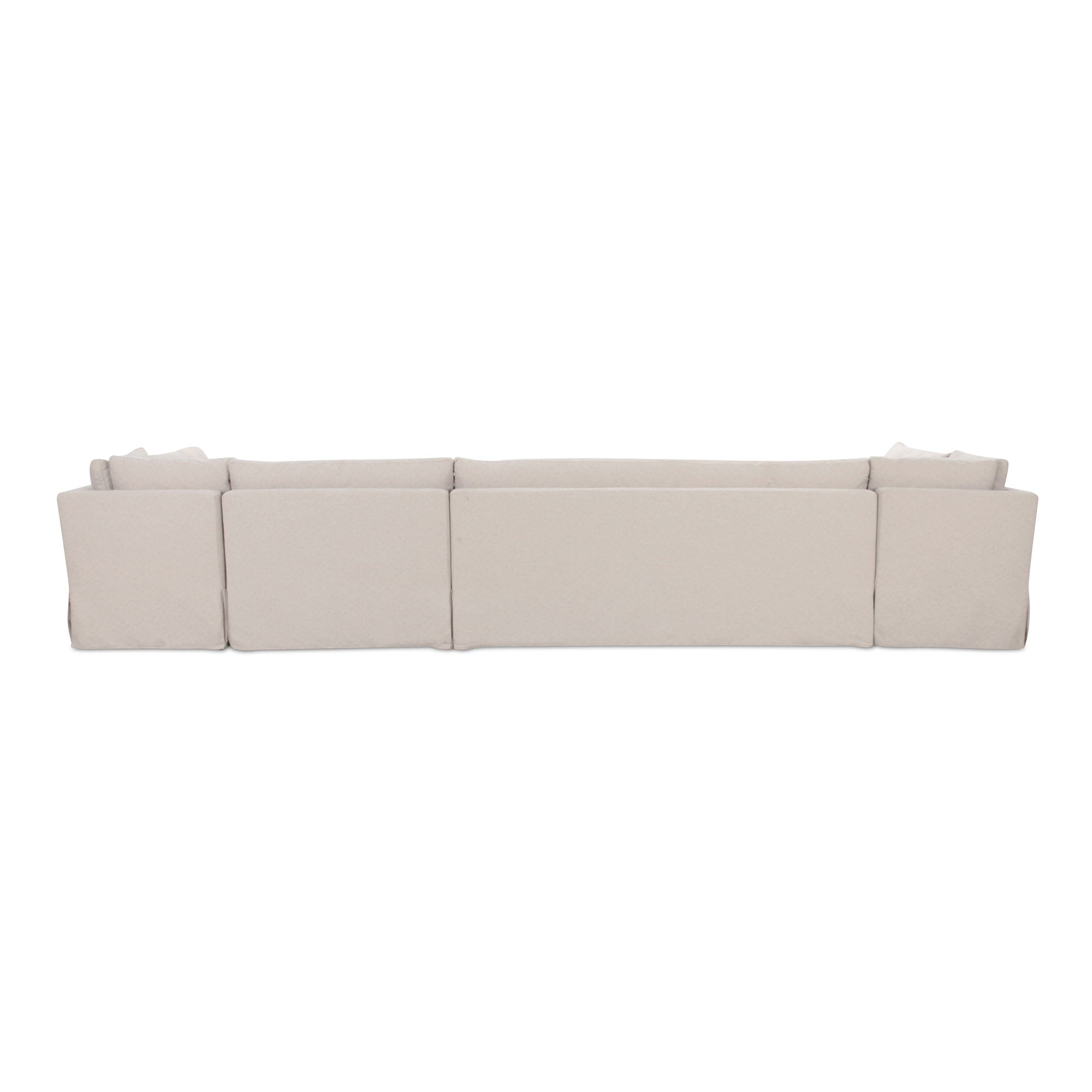 Fable - Slipcover Dining Banquette U-Shape Sectional - Beige