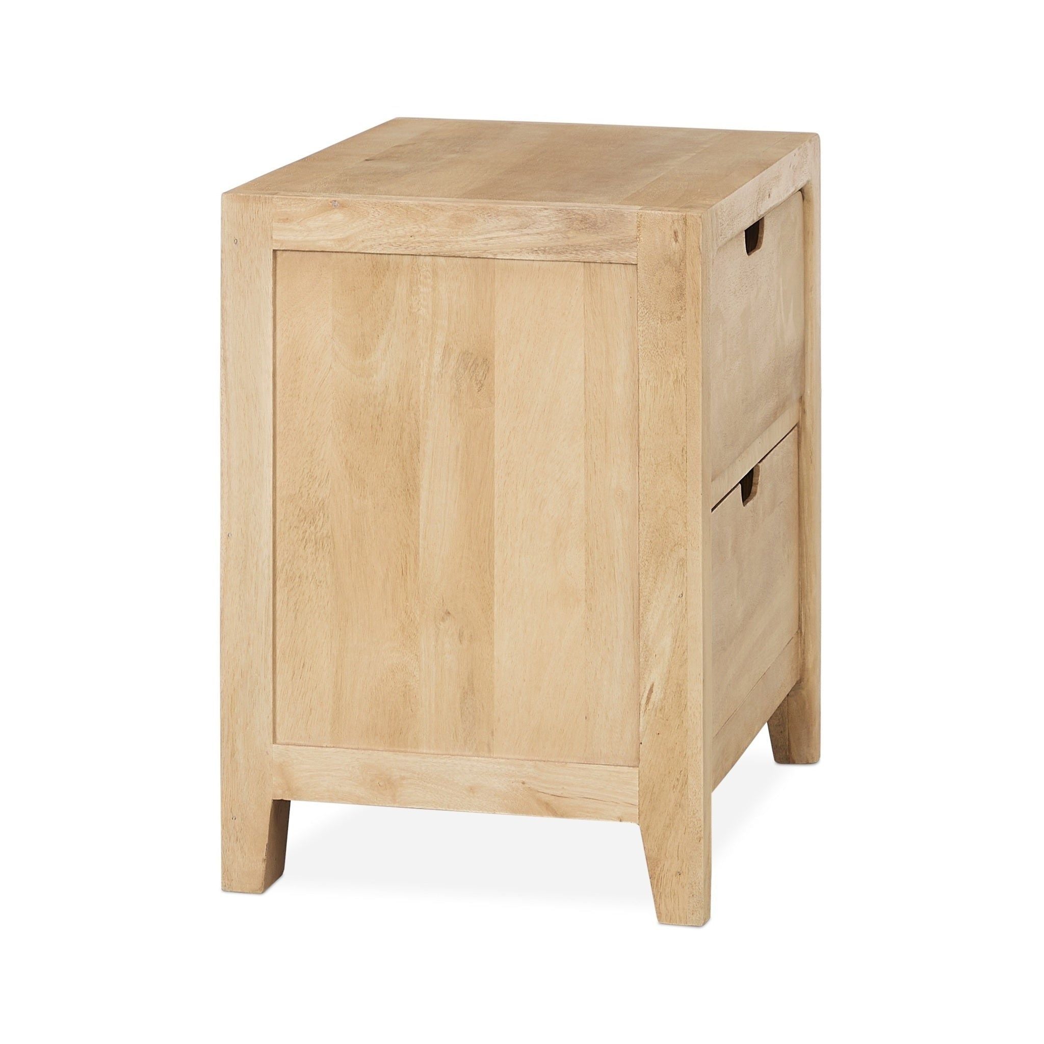 Laguna - Mango Wood 2 Drawer Nightstand - Natural
