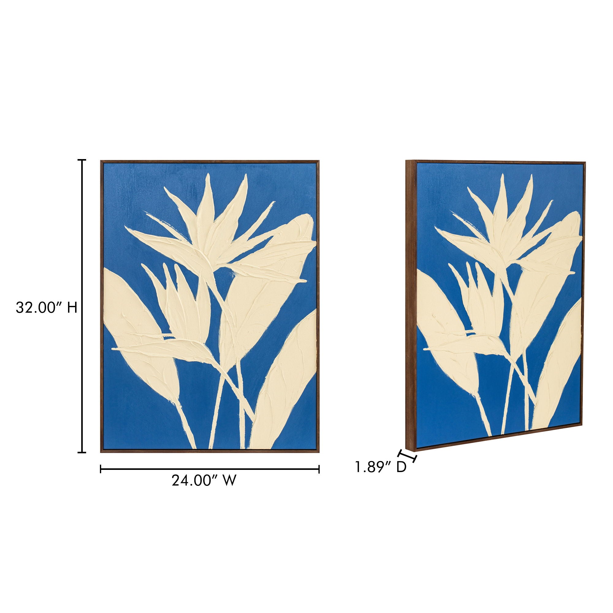 Paradis - Framed Canvas Painting - Blue