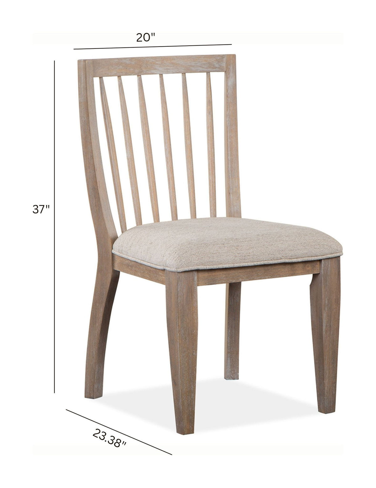 Ainsley - Dining Side Chair With Upholstered Seat (Set of 2) - Cerused Khaki