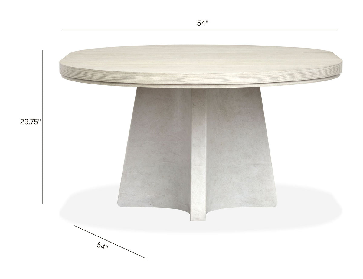 Lorelei - Extendable 54" Round Dining Table - Misty Cloud