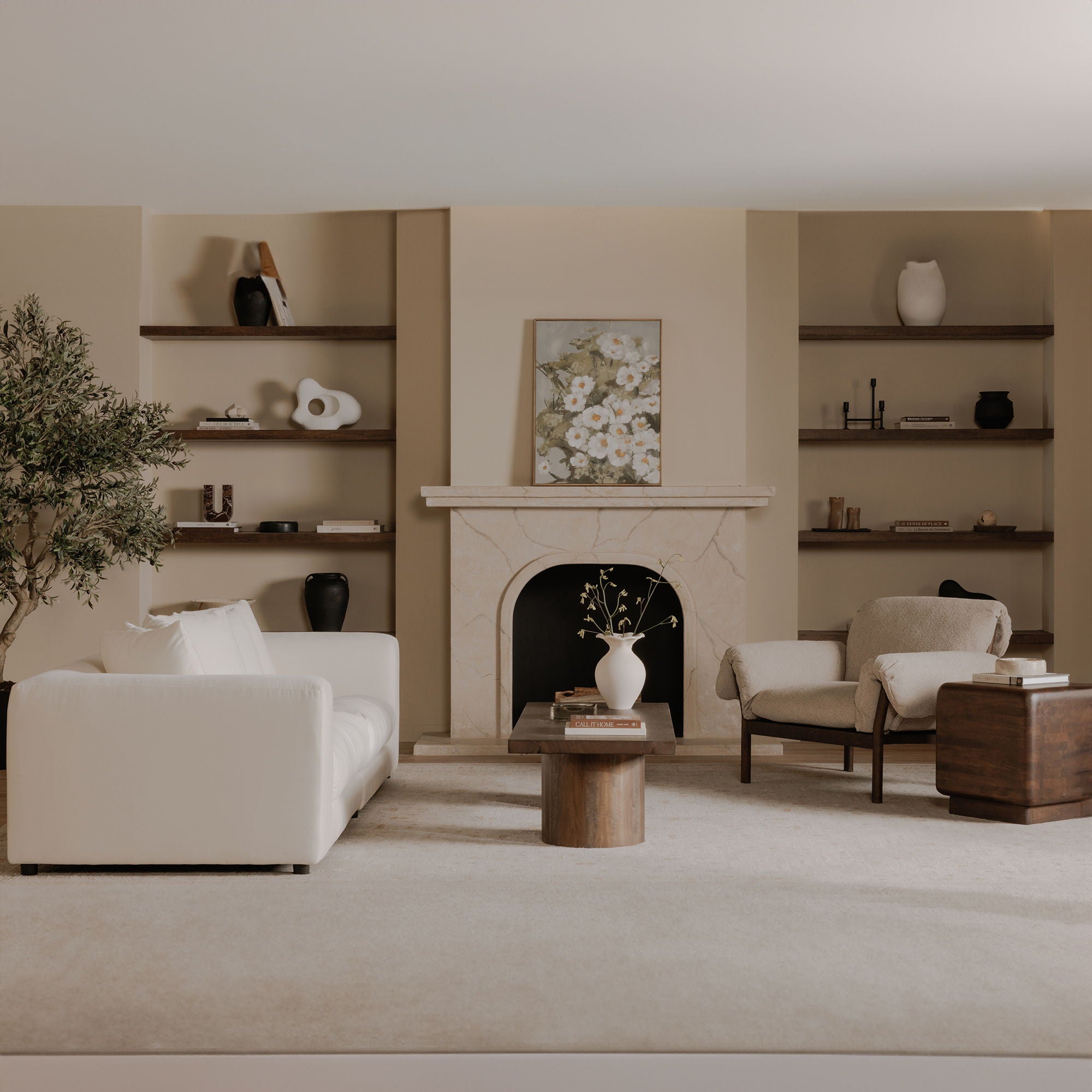 Davie - Sofa - Warm White