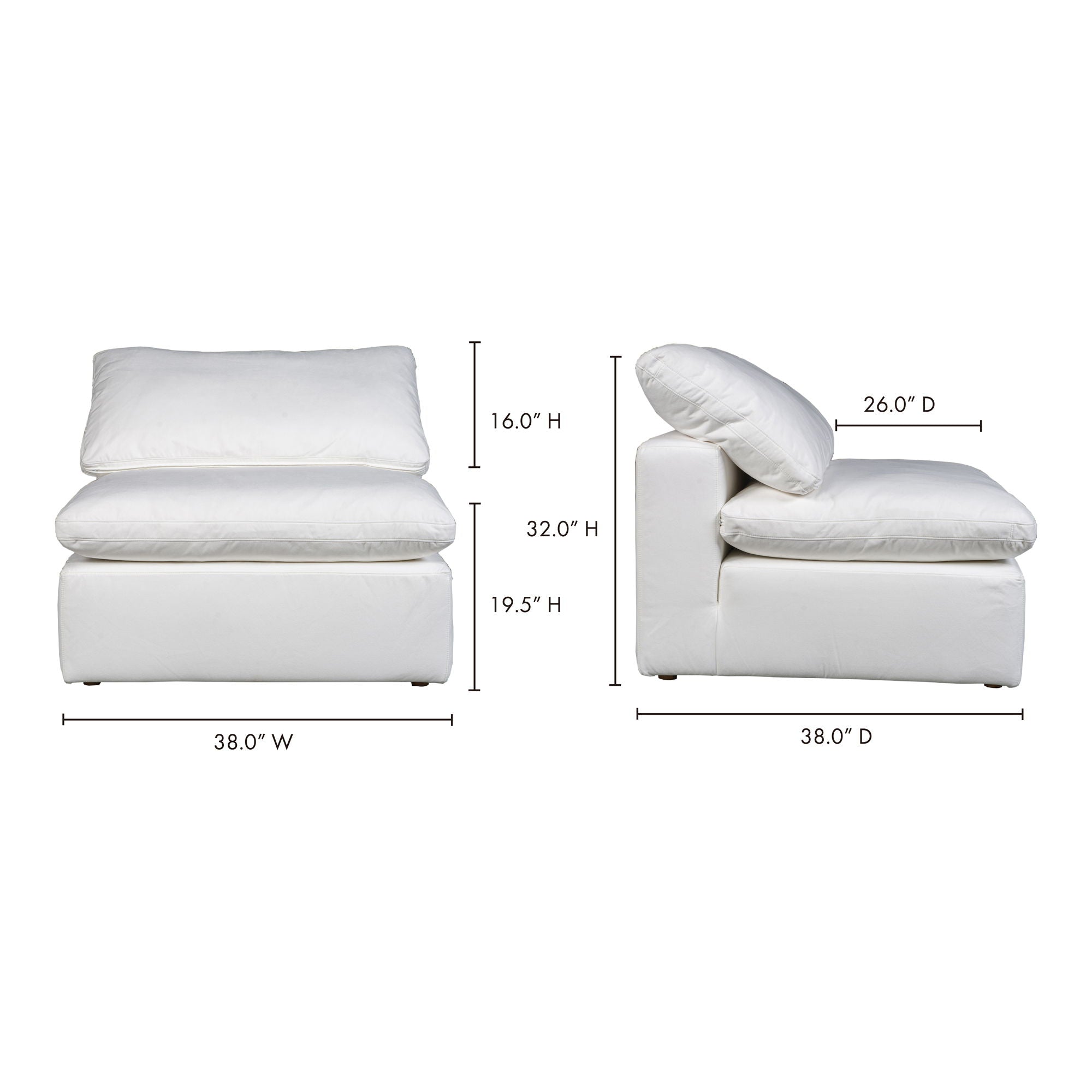 Terra - Livesmart Fabric Condo Slipper Chair - Cream