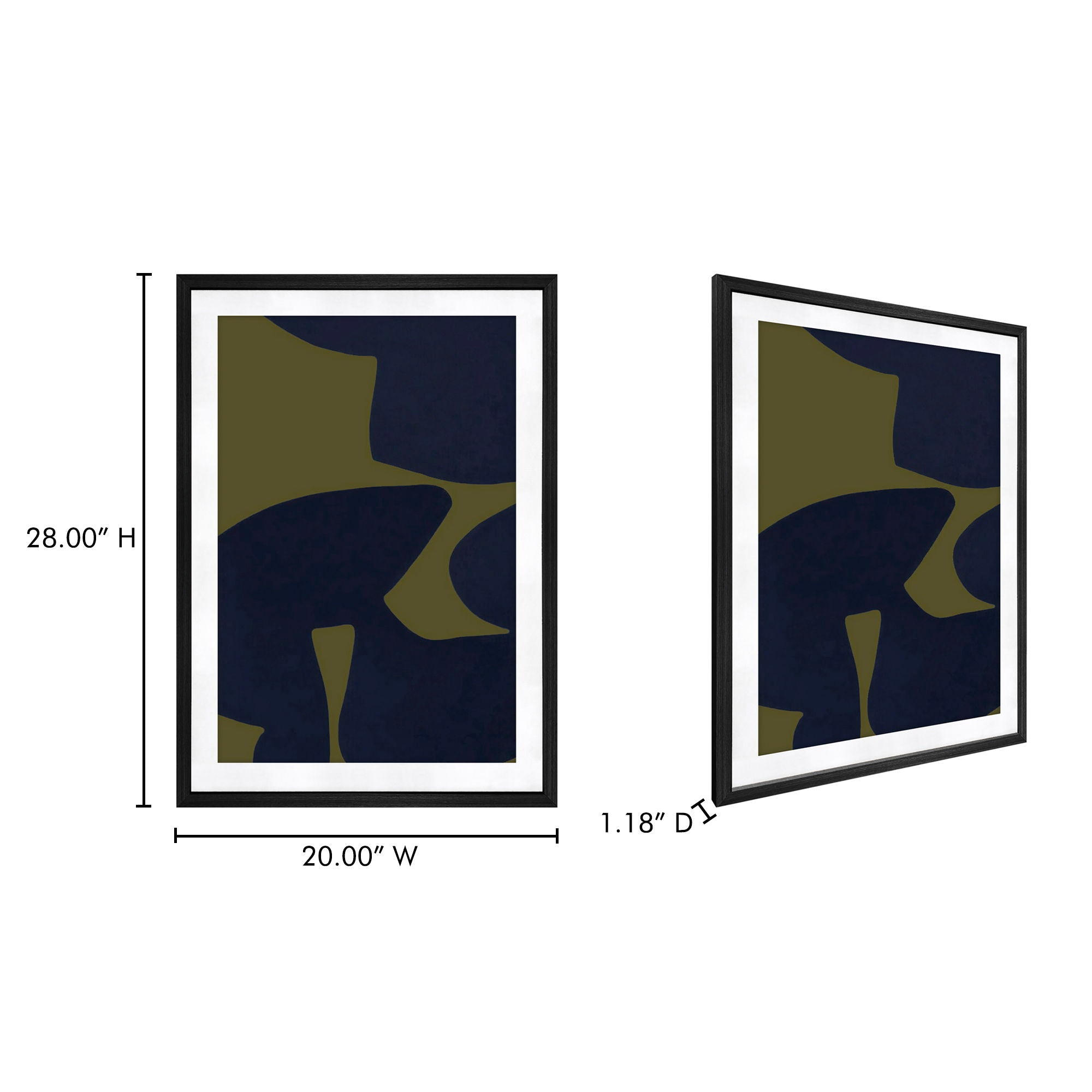 Sola - Framed Print - Blue / Dark Green