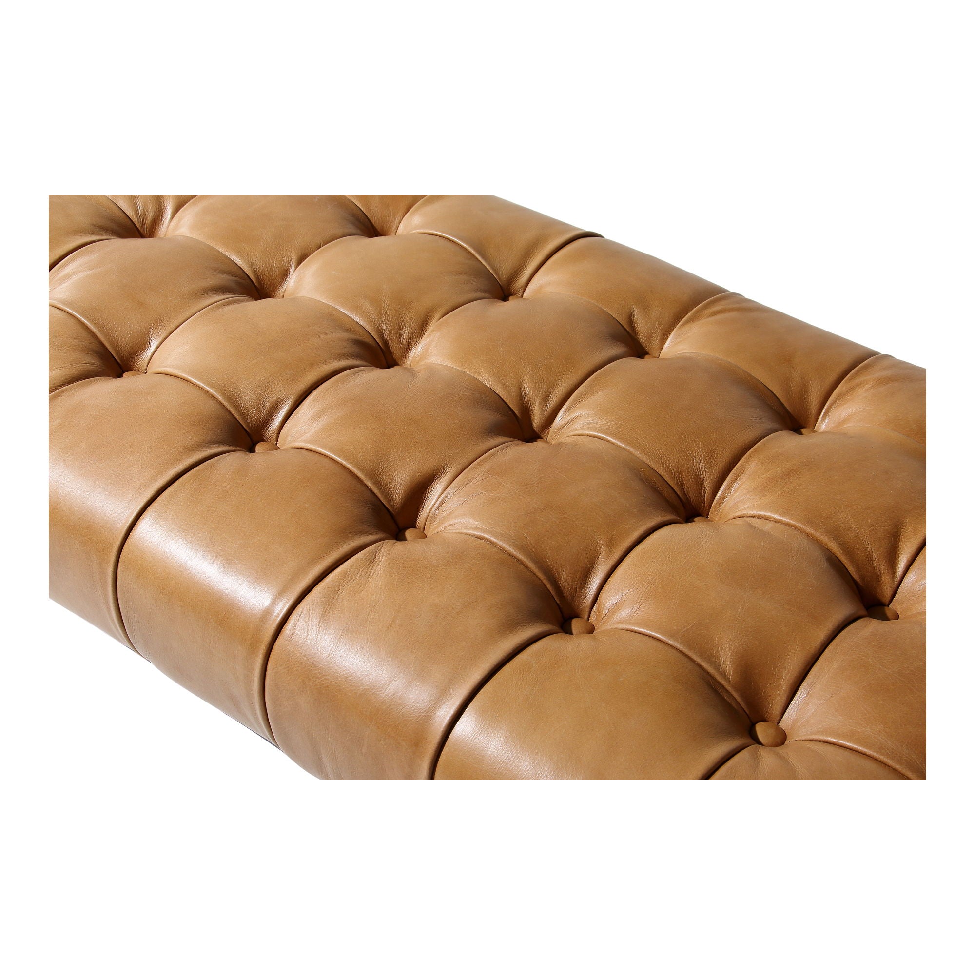 Wyatt - Leather Bench - Light Brown