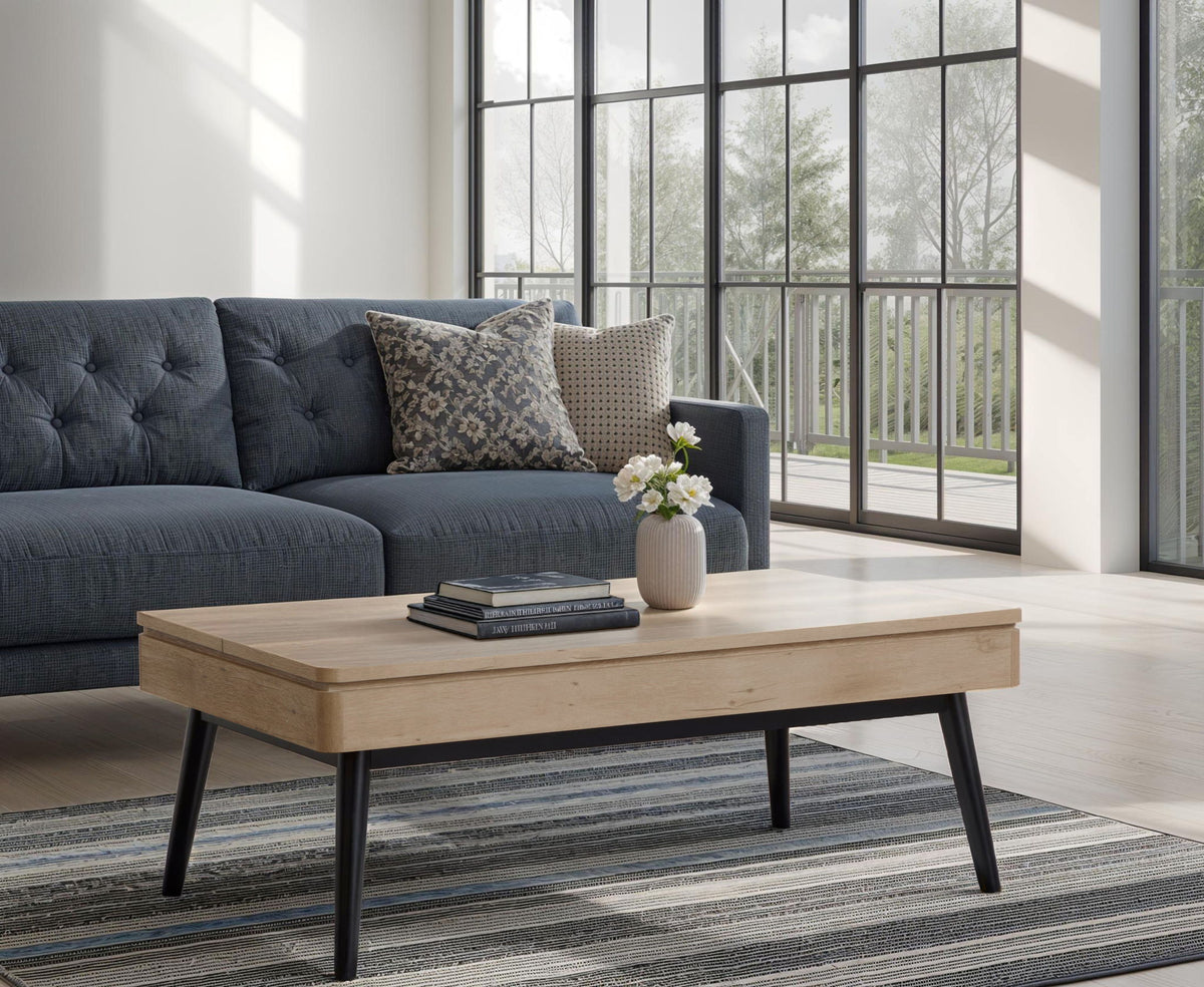 Fletcher - Lift Top Storage Cocktail Table - Driftwood