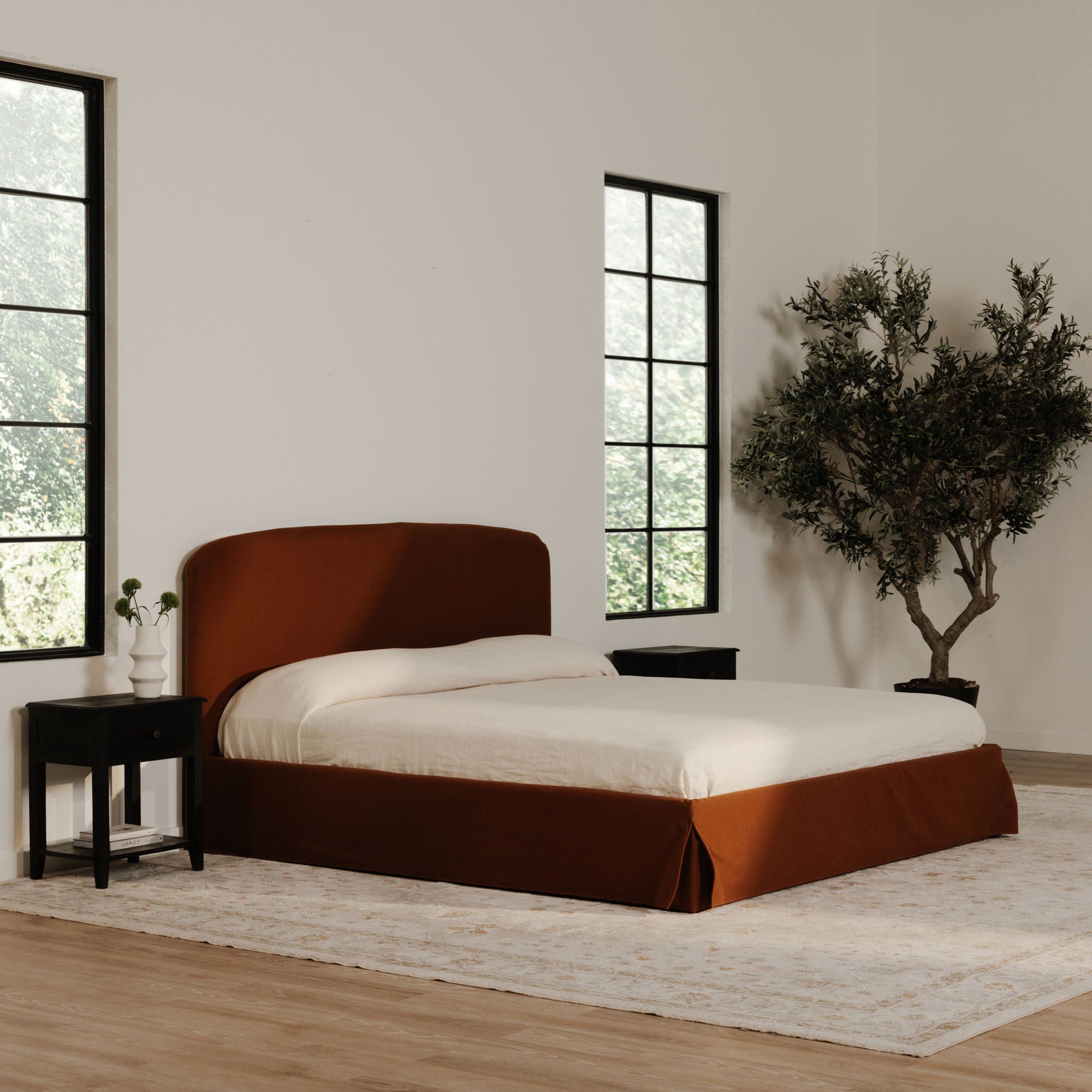 Joan - King Storage Bed - Rust