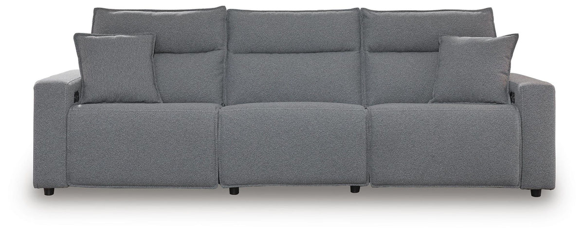 Modmax II - 3-Piece Power Reclining Sectional - Salt And Pepper - Next-Gen Nuvella