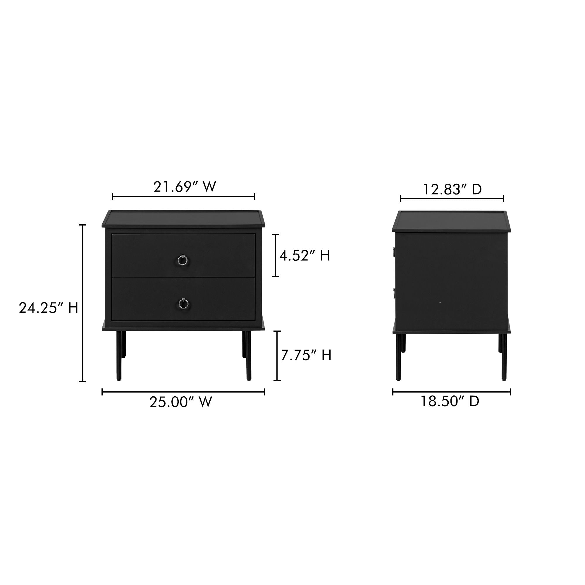 Reagan - Nightstand - Black