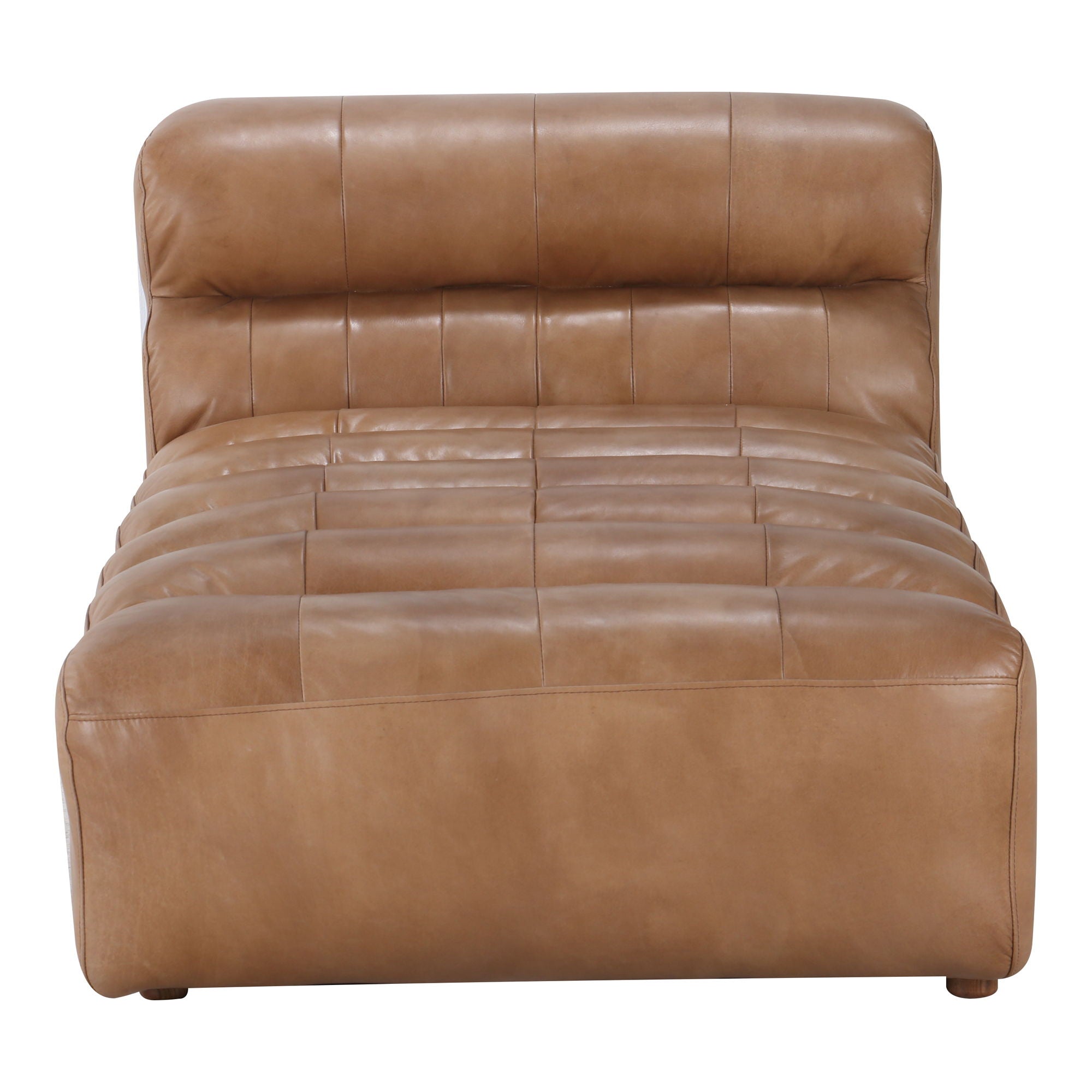 Ramsay - Leather Chaise - Light Brown