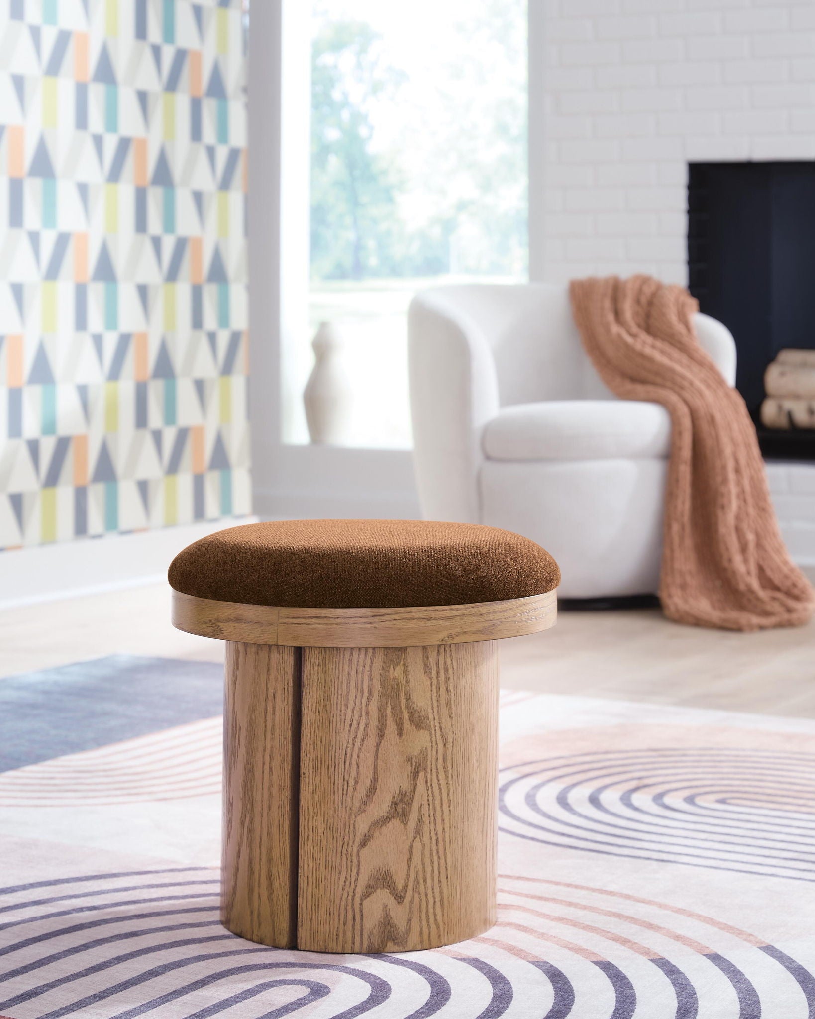 Lewisen - Accent Ottoman - Clay