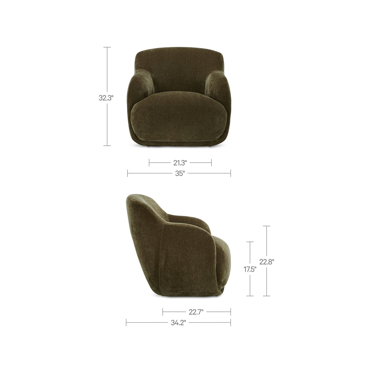 Stevie - Lounge Chair - Cedar Green