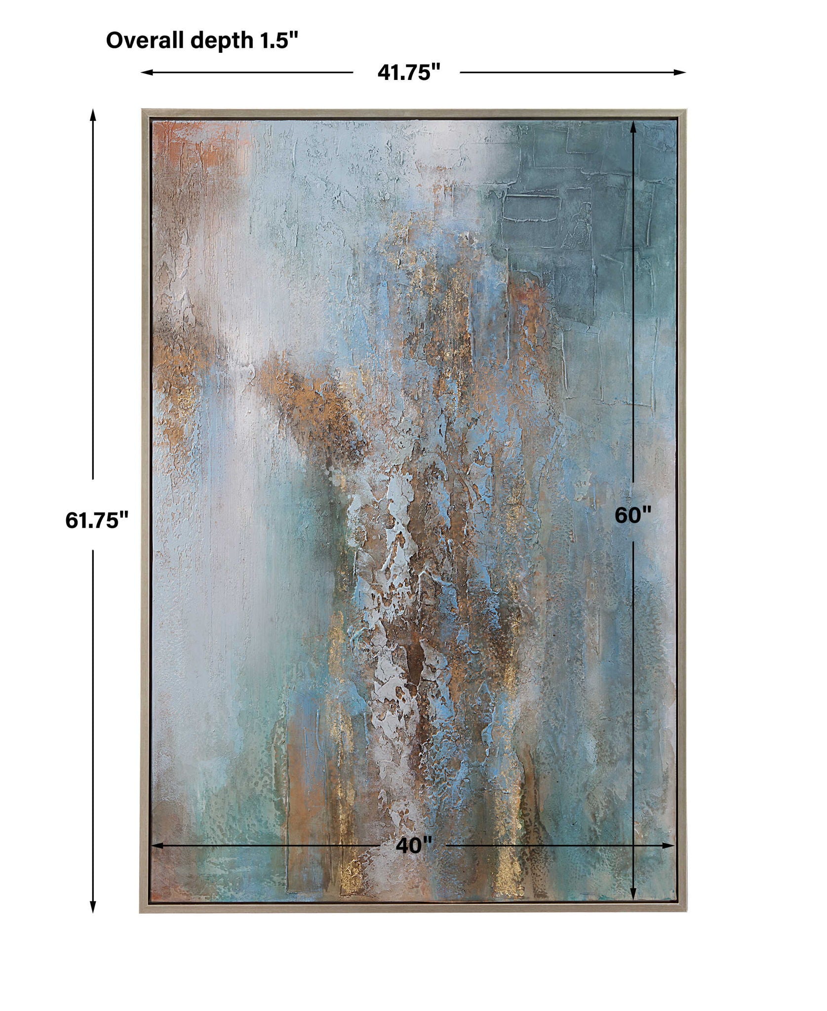 Rendezvous - Hand Painted Abstract Art - Blue