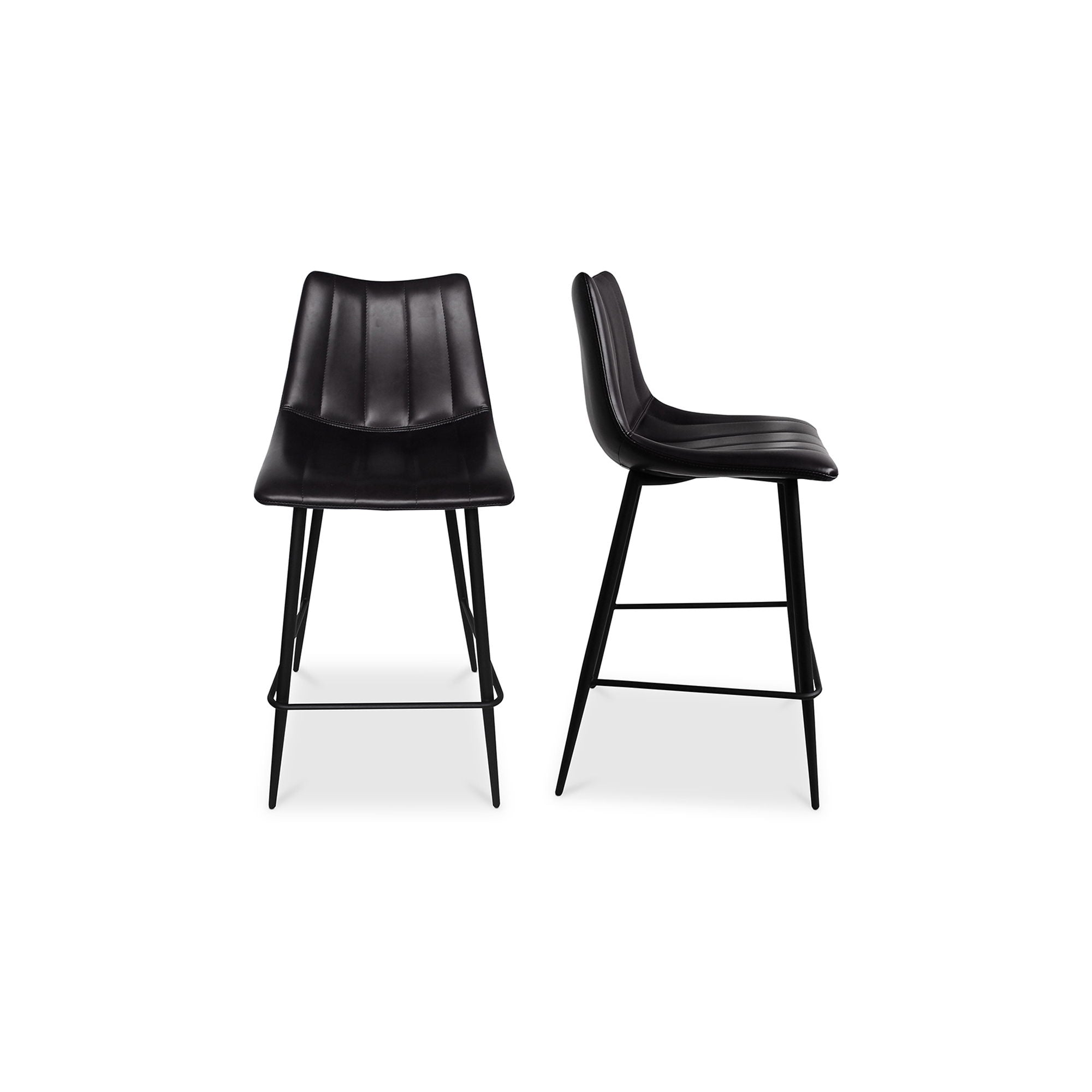 Alibi - Counter Stool (Set of 2) - Matte Black