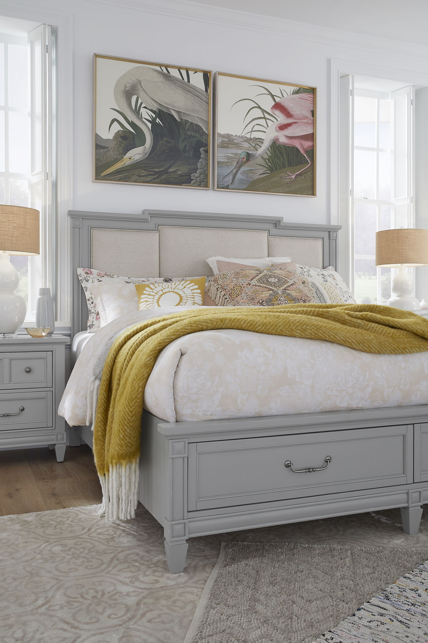 Glenbrook - Complete Panel Storage Bed With Upholstered Headboard