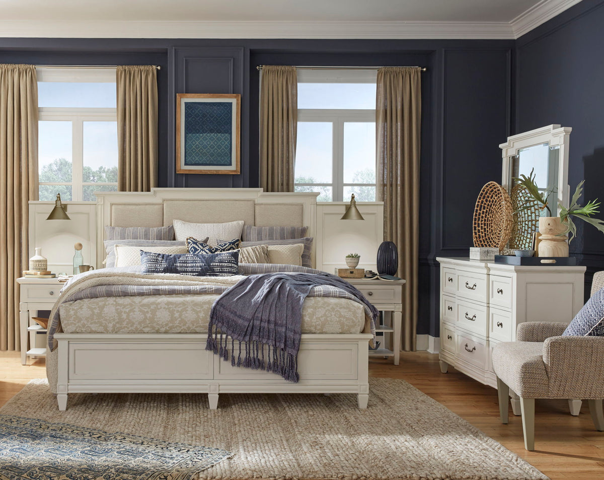 Willowbrook - Open Nightstand - Egg Shell White With Slight Rub Through