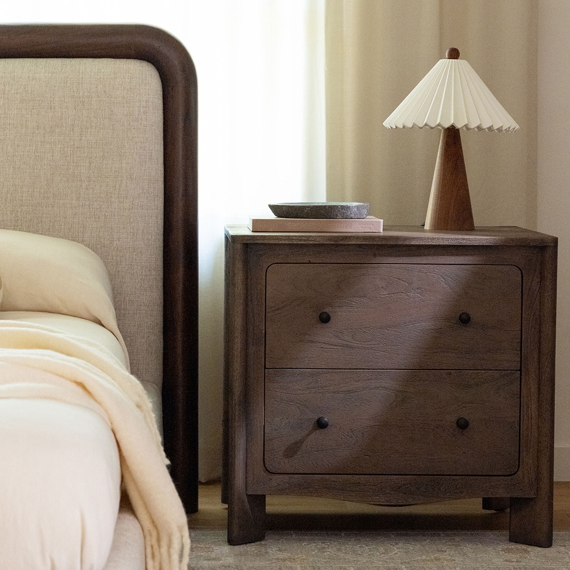 Mabel - Nightstand - Dark Brown