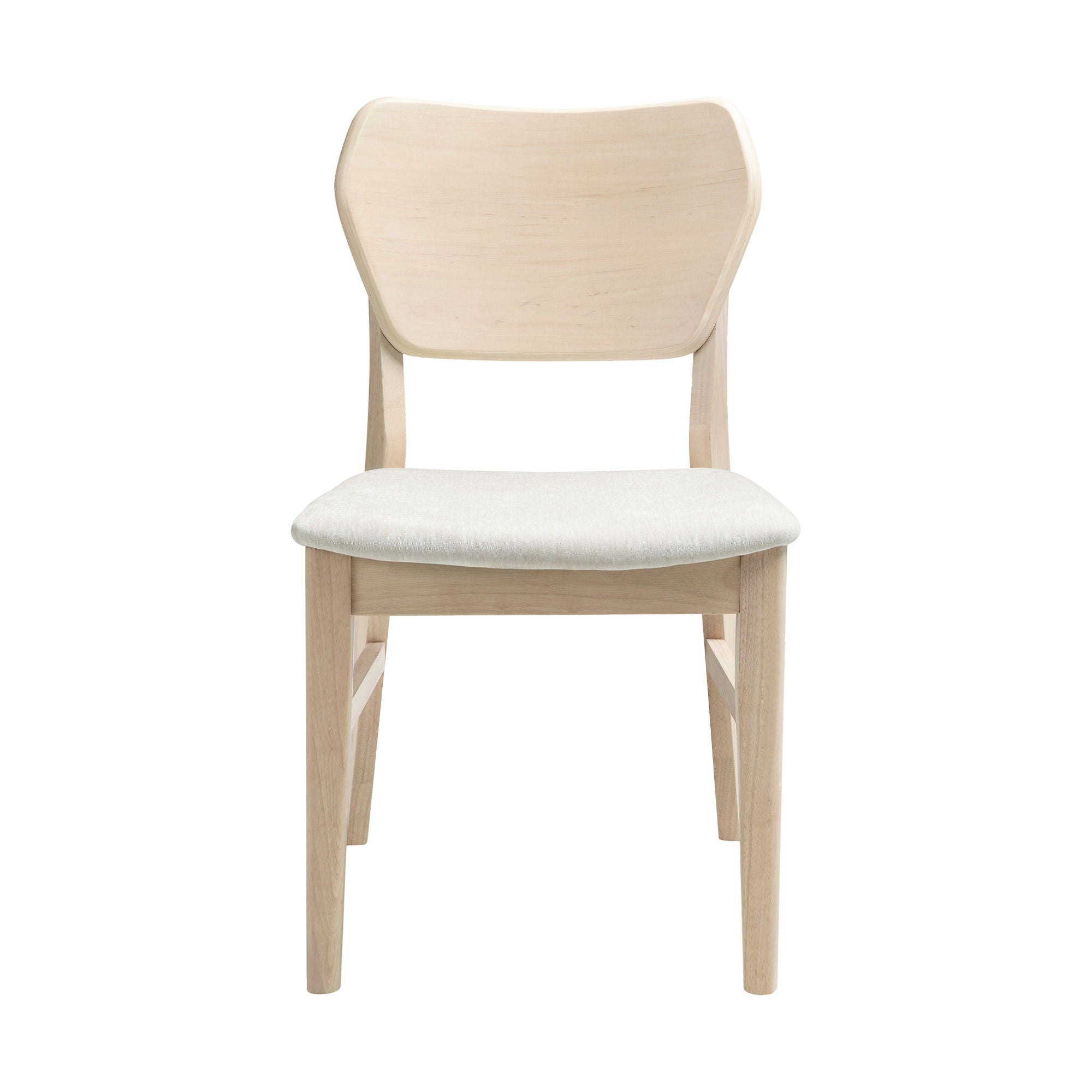 West End - Curved Panel Chair With Ivory Seat