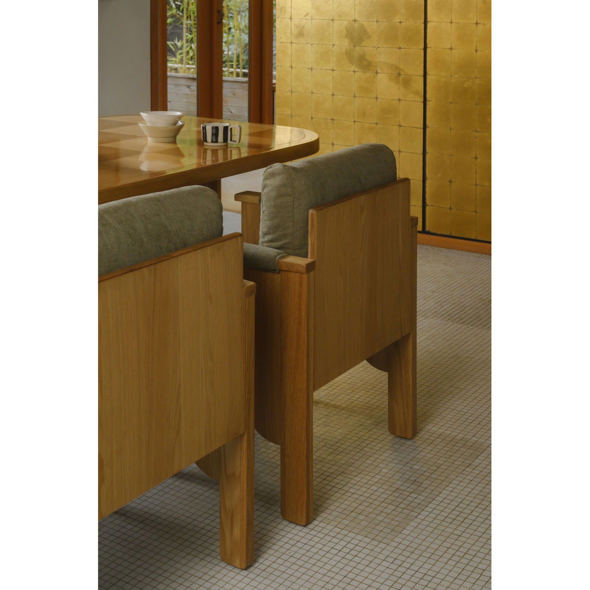 Bauer - Dining Chair - Sage Green / Light Brown