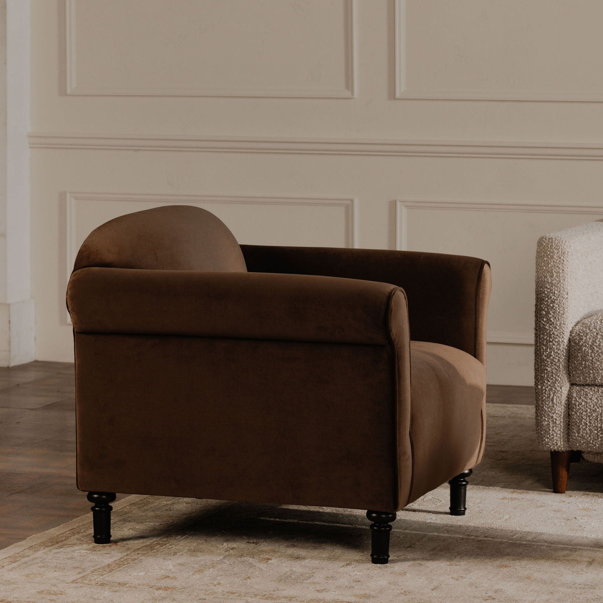 Harmony - Fabric Accent Chair - Dark Brown
