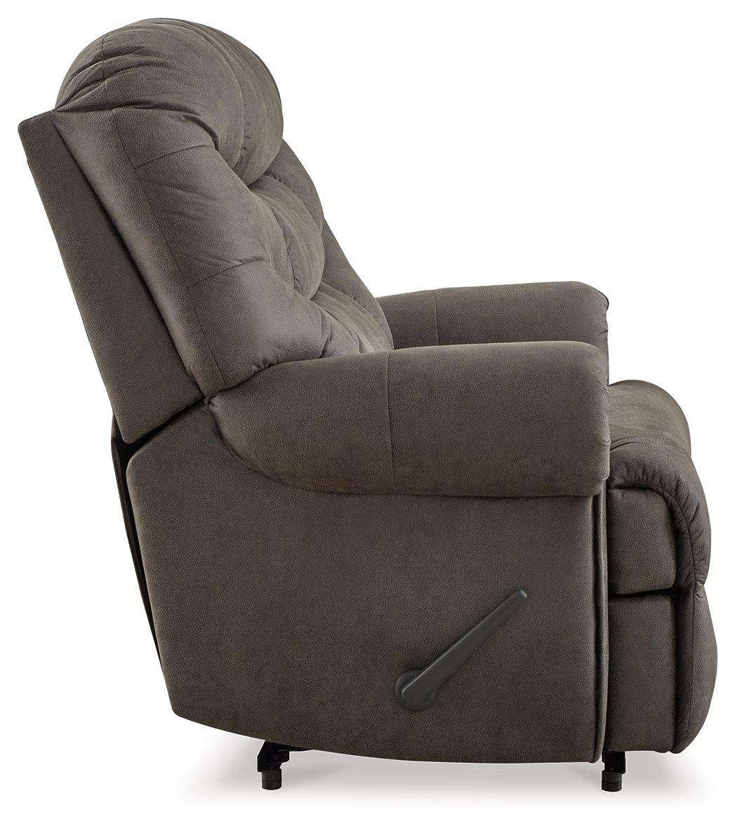 Camera Time - Gunmetal - Zero Wall Recliner - Faux Leather