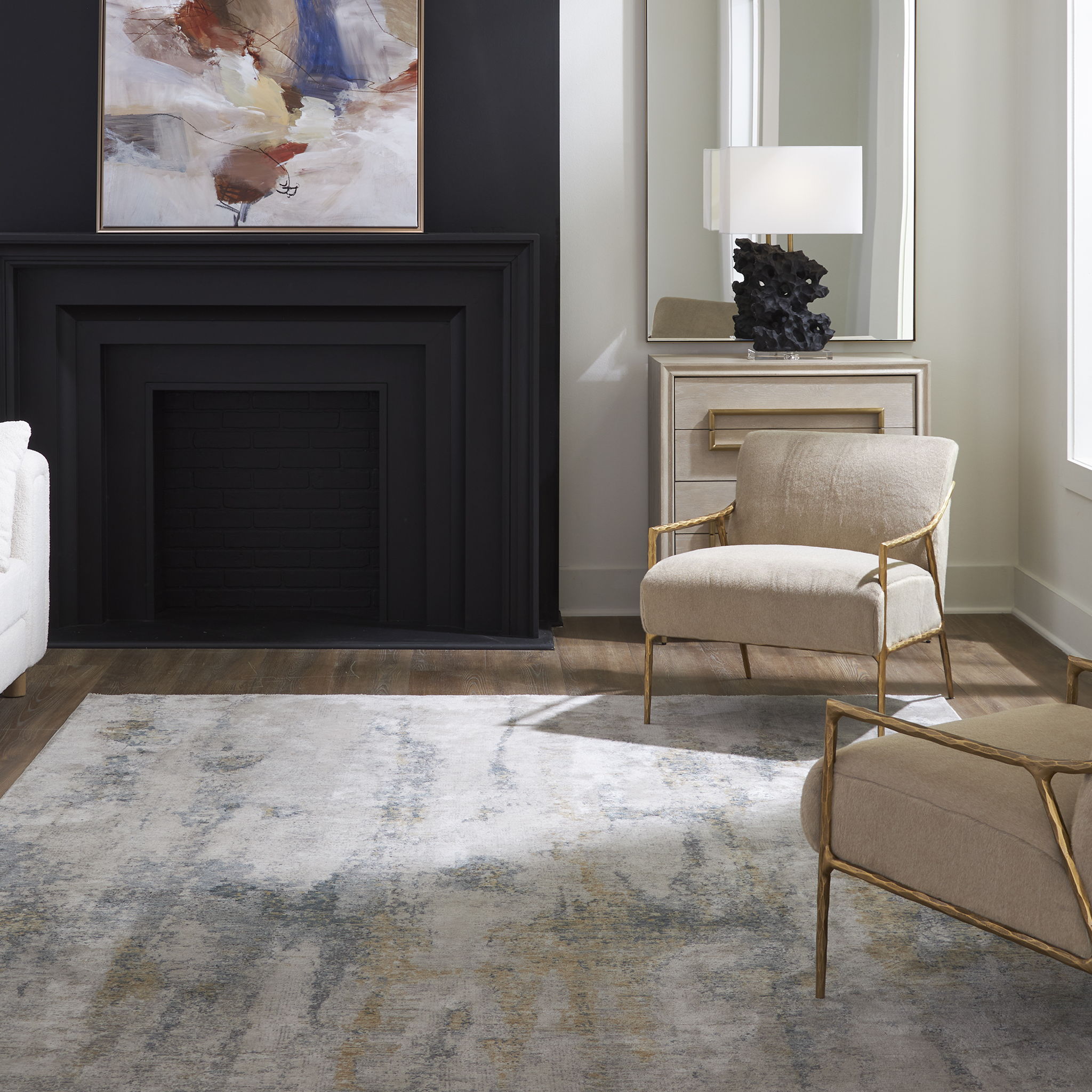 Ladoga - Modern 9 X 12 Rug - Pearl Silver