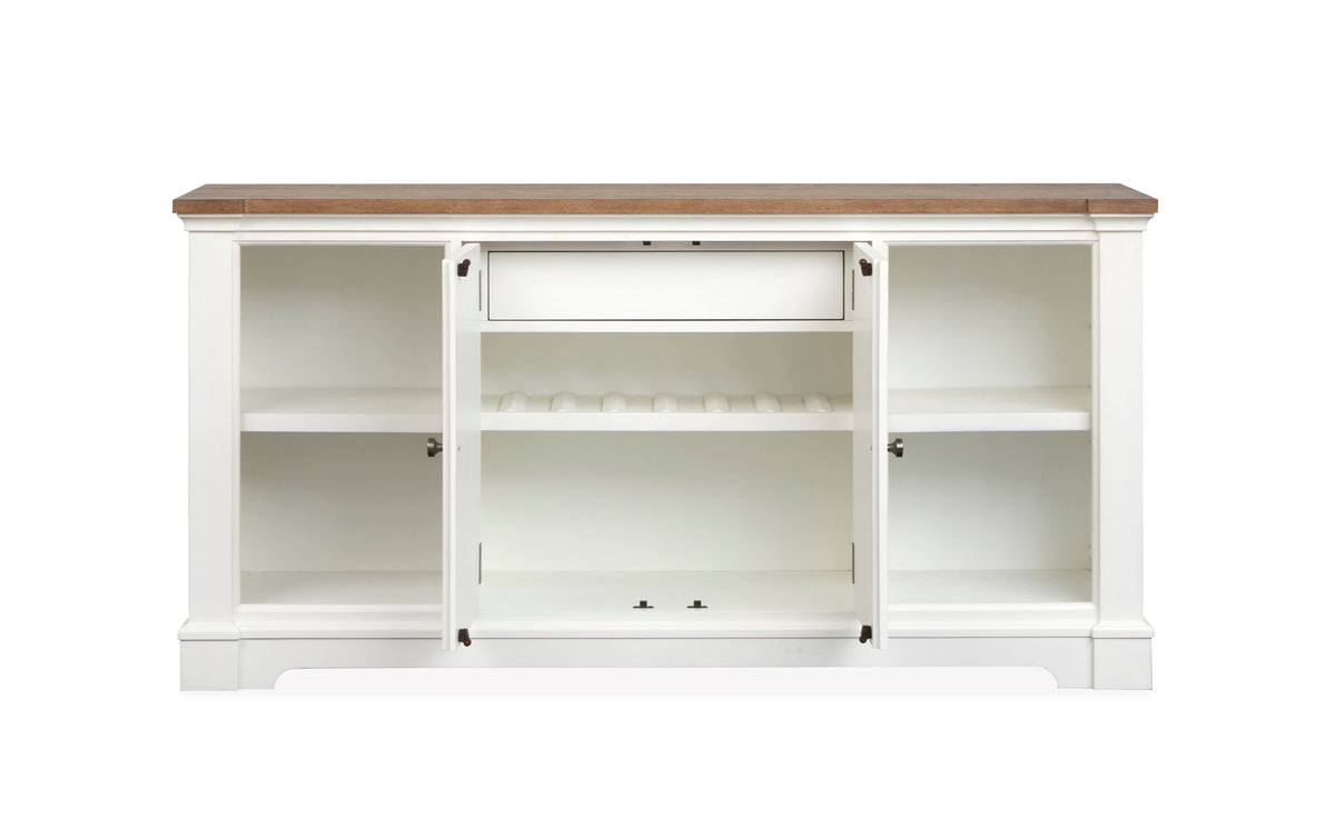 Kingston - Credenza - Whisper White And Cerused Nutmeg