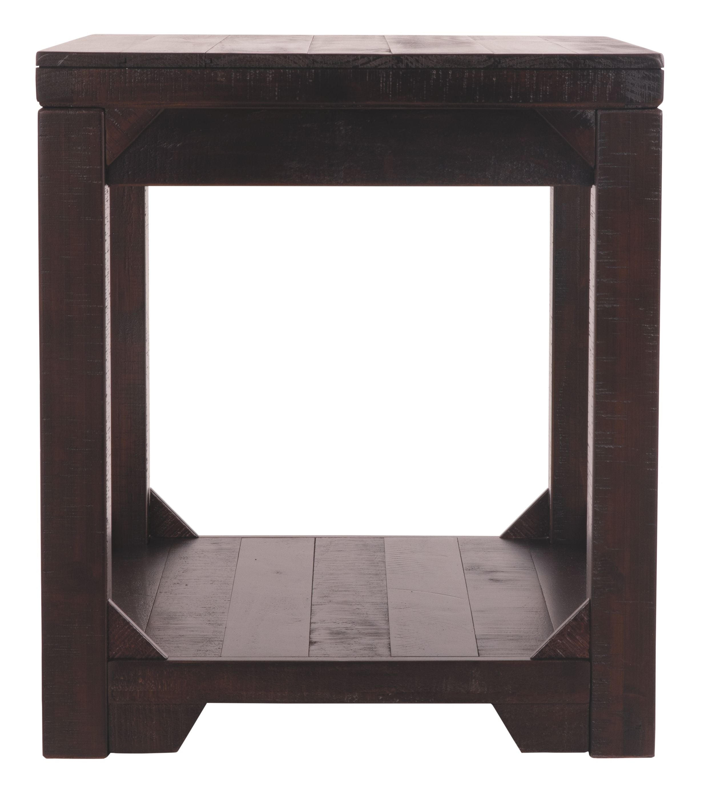 Rogness - Rustic Brown - Rectangular End Table