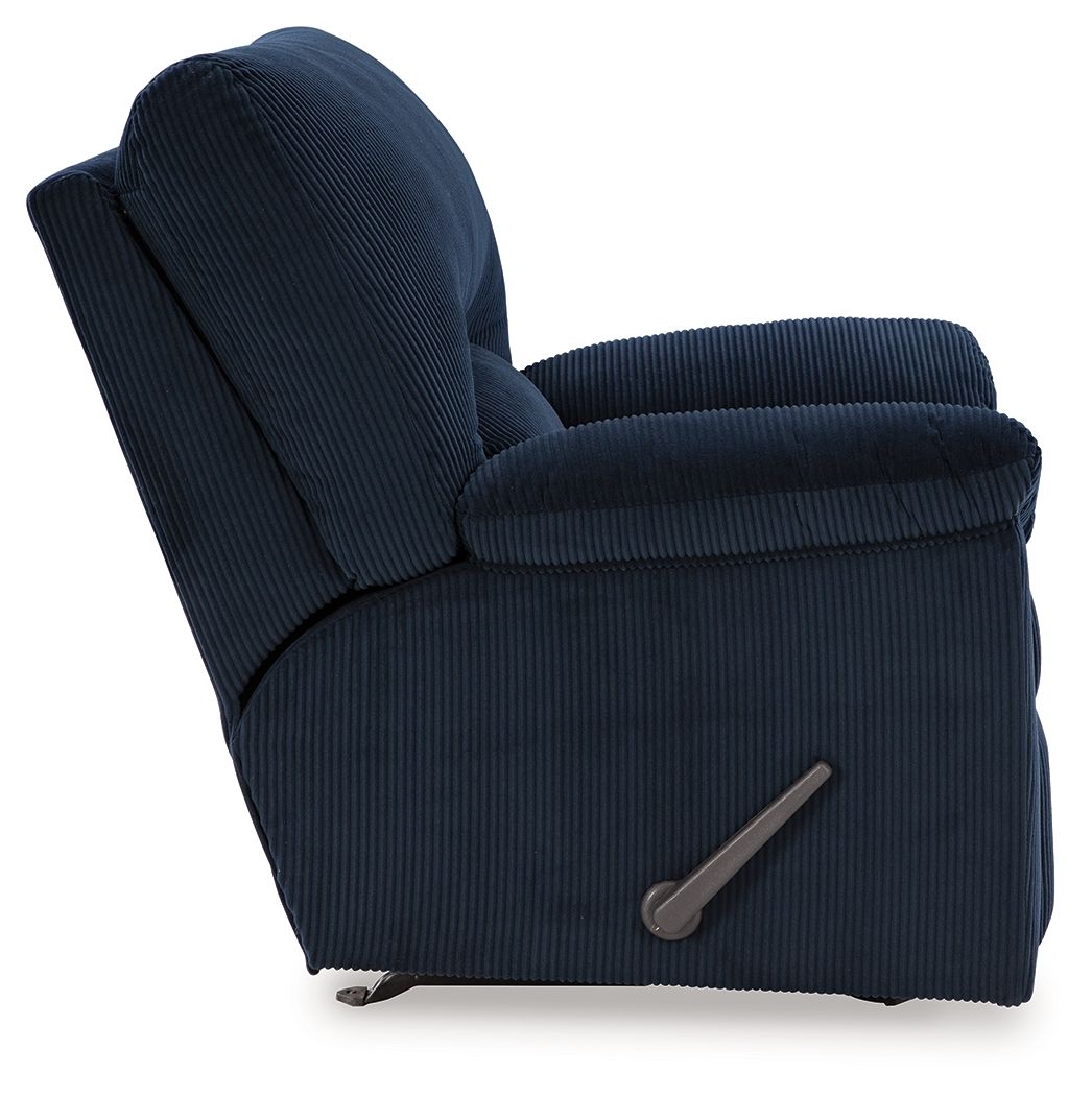 Simplejoy - Navy - Rocker Recliner - Fabric