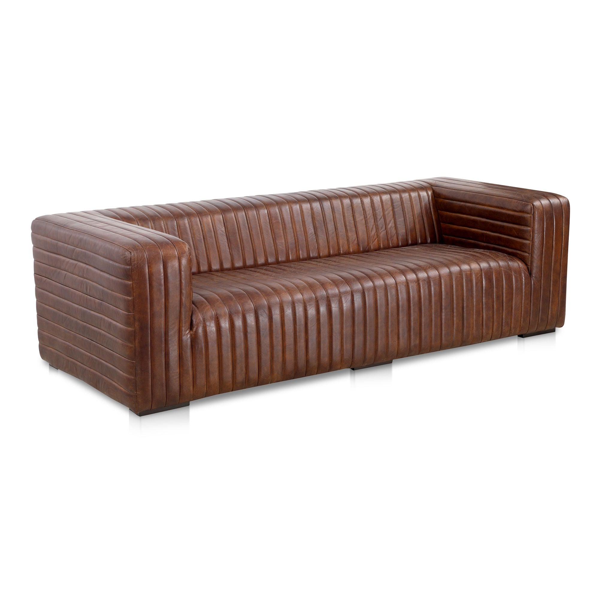Castle - Sofa - Dark Brown Leather