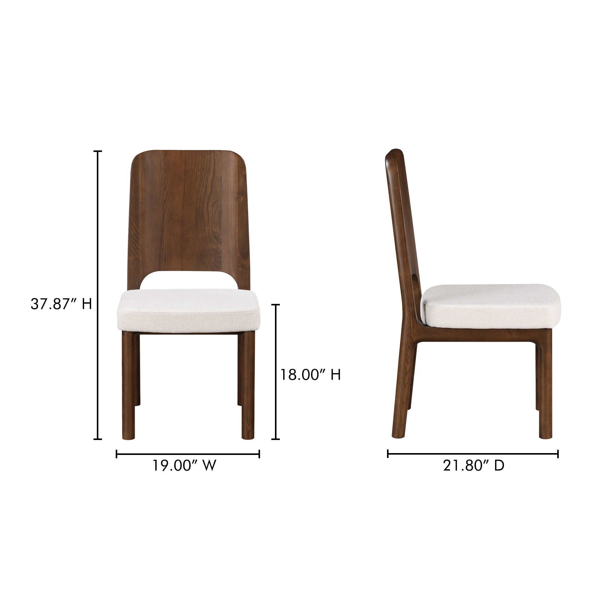 Kerr - Dining Chair (Set of 2) - Walnut / Beige
