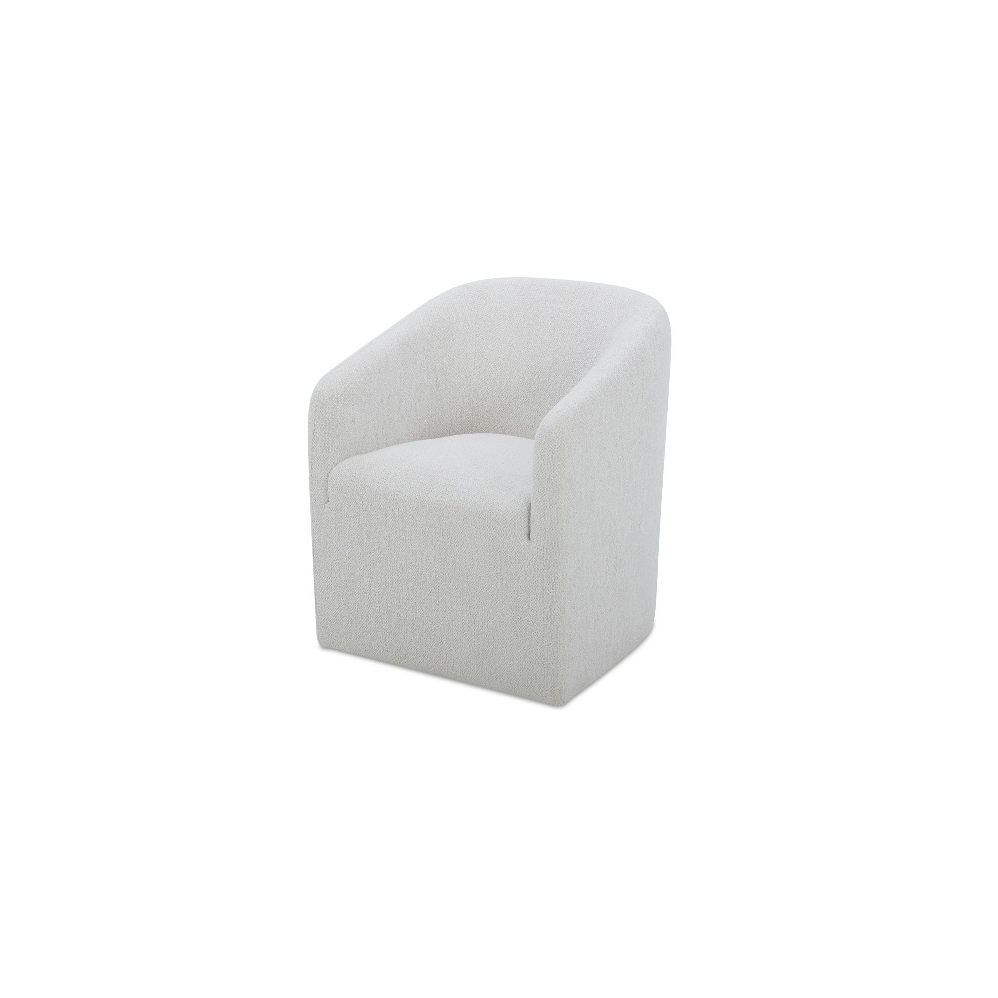 Sandy - Rolling Dining Chair - Off White
