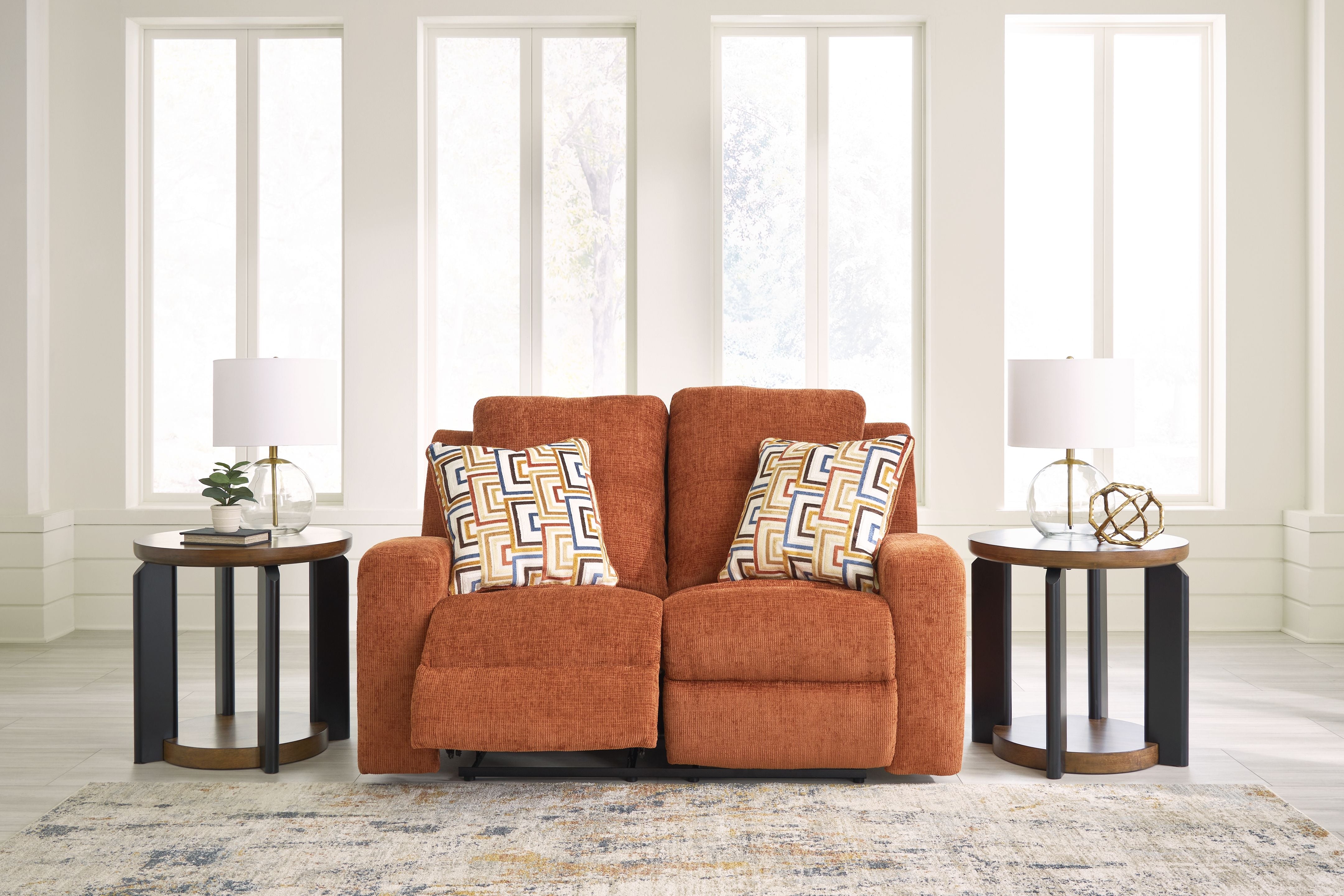 Danum - Spice - Reclining Loveseat - Fabric