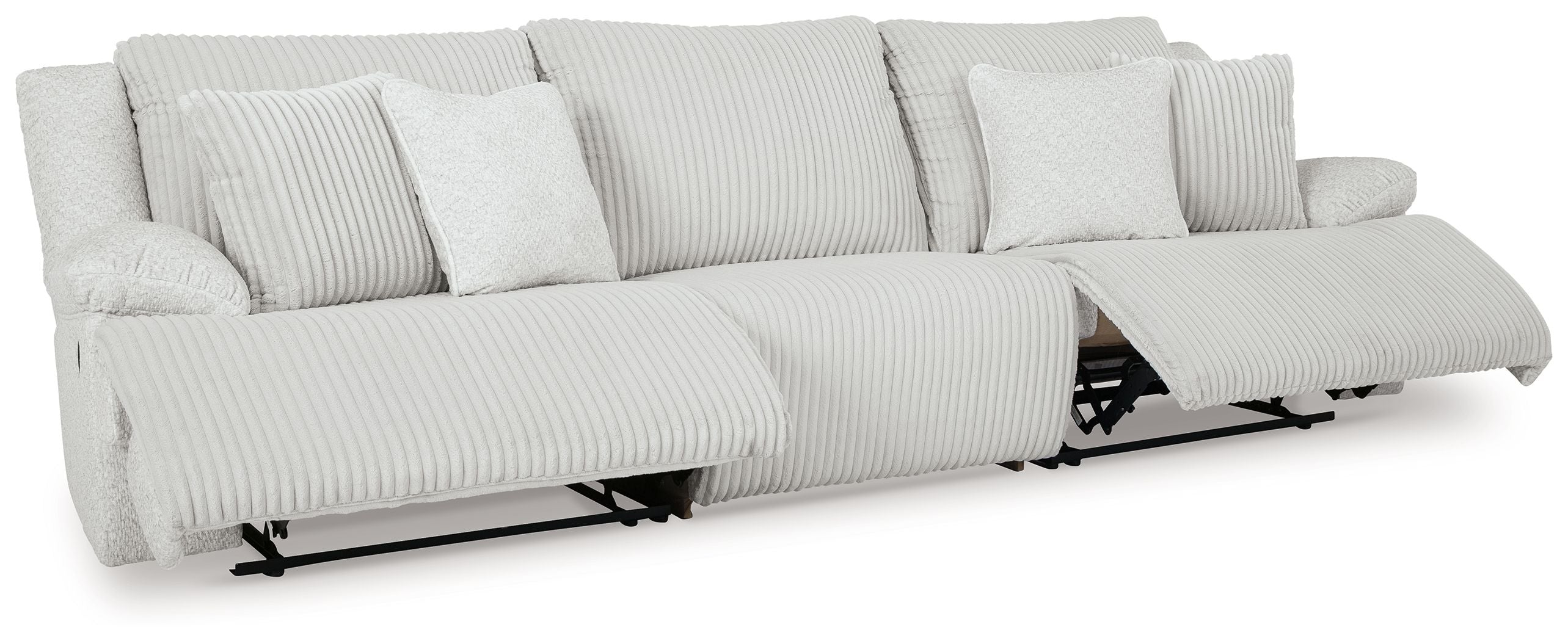 Top Tier - Alloy - 3-Piece Sectional Sofa With RAF And LAF Recliner