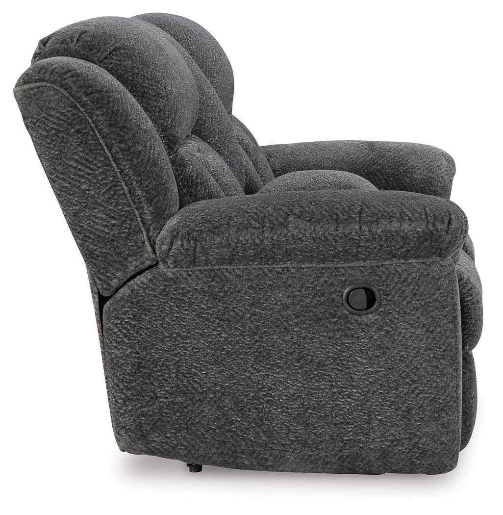 Frohn - Graphite - Dbl Reclining Loveseat With Console - Fabric