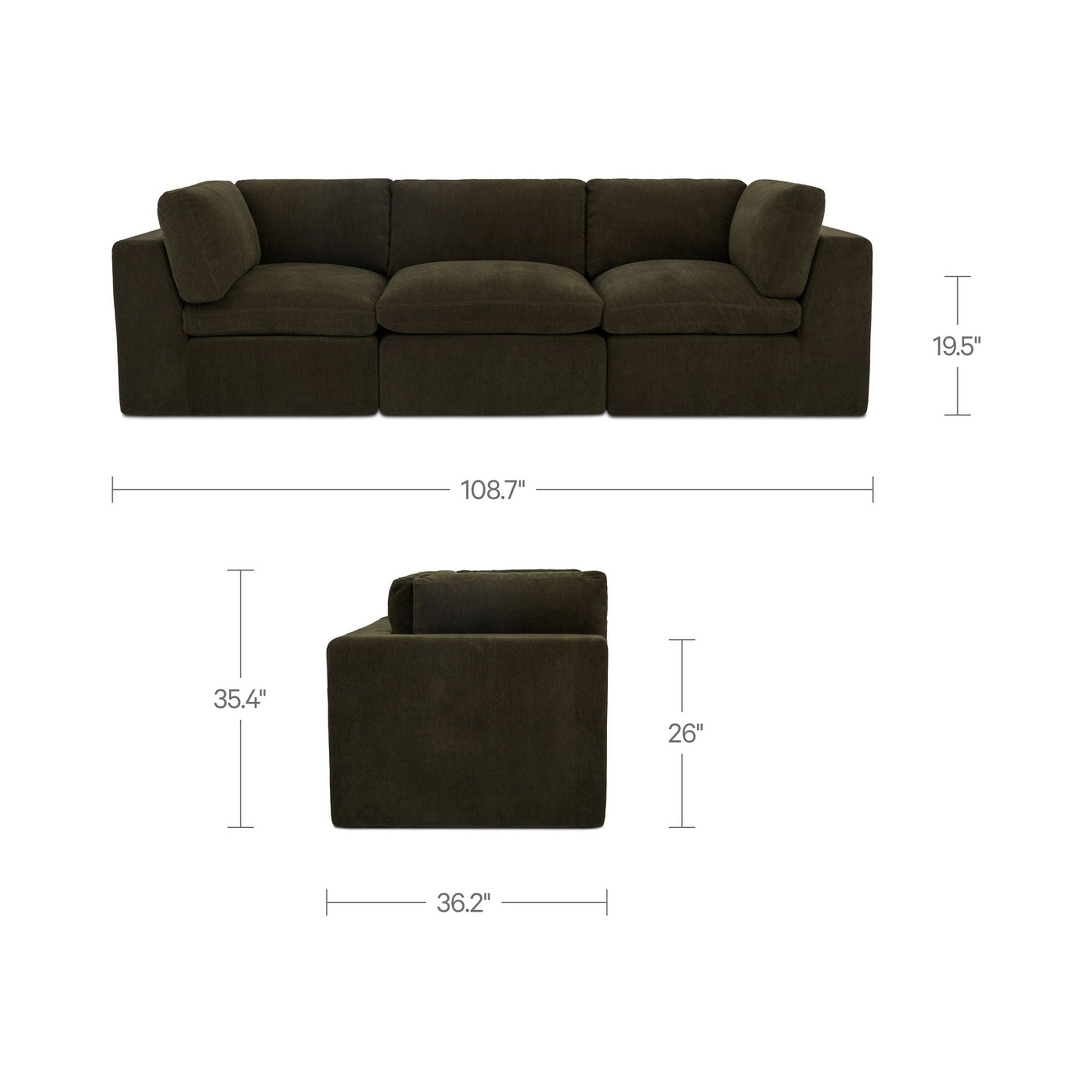Cates - Modular Sofa - Dark Green