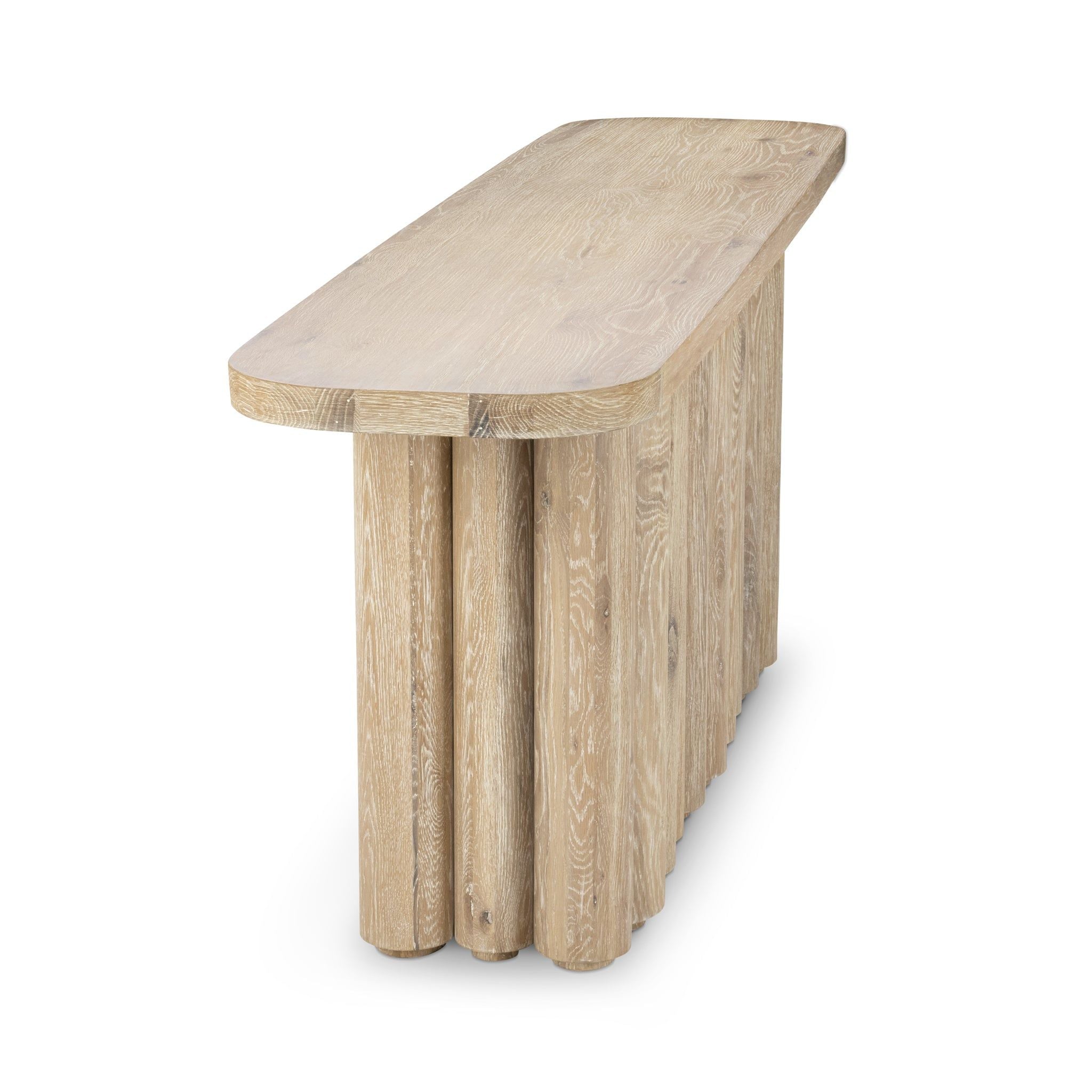 Tiber - Oak Wood Console Table - White Washed
