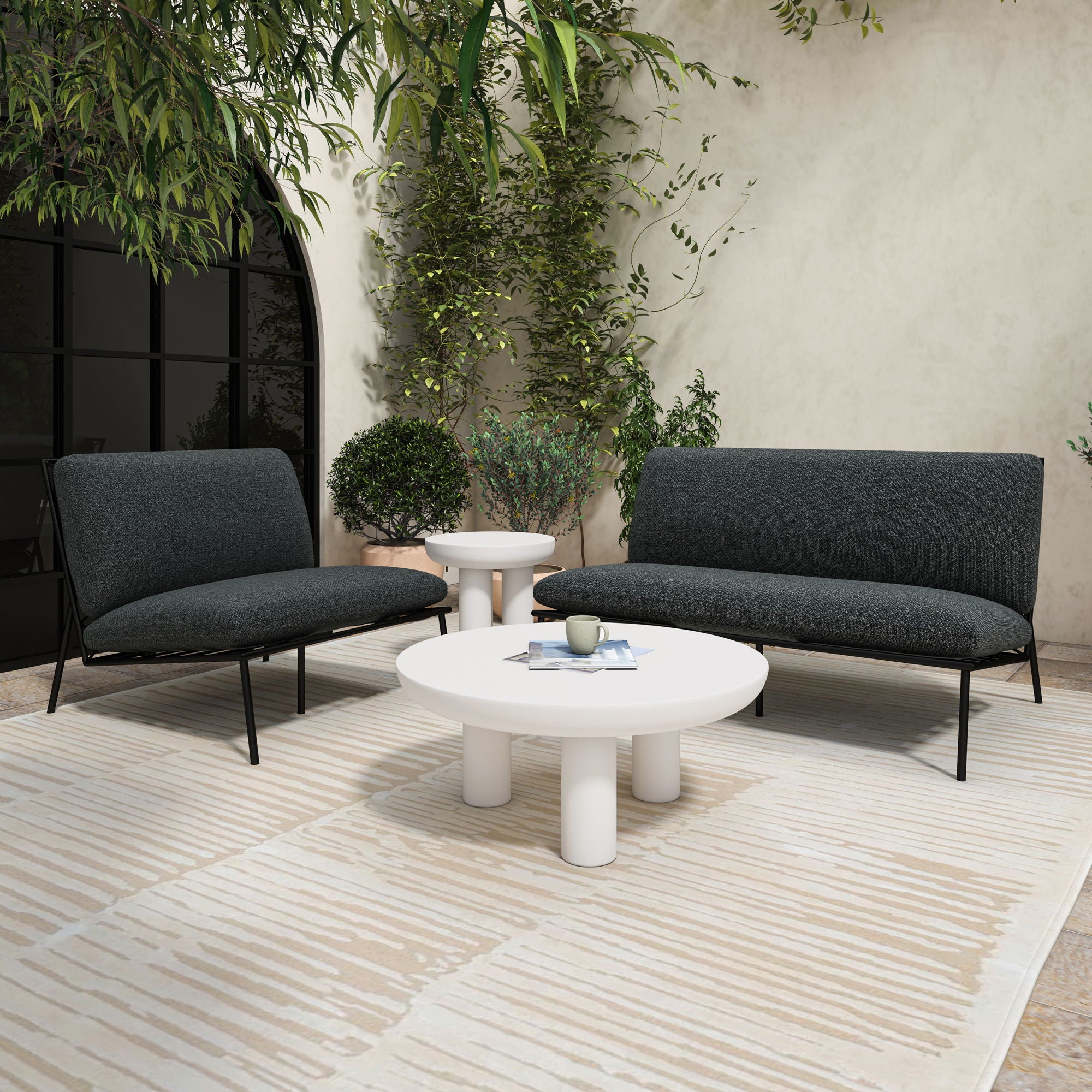 Salma - Outdoor Accent Chair - Charcoal