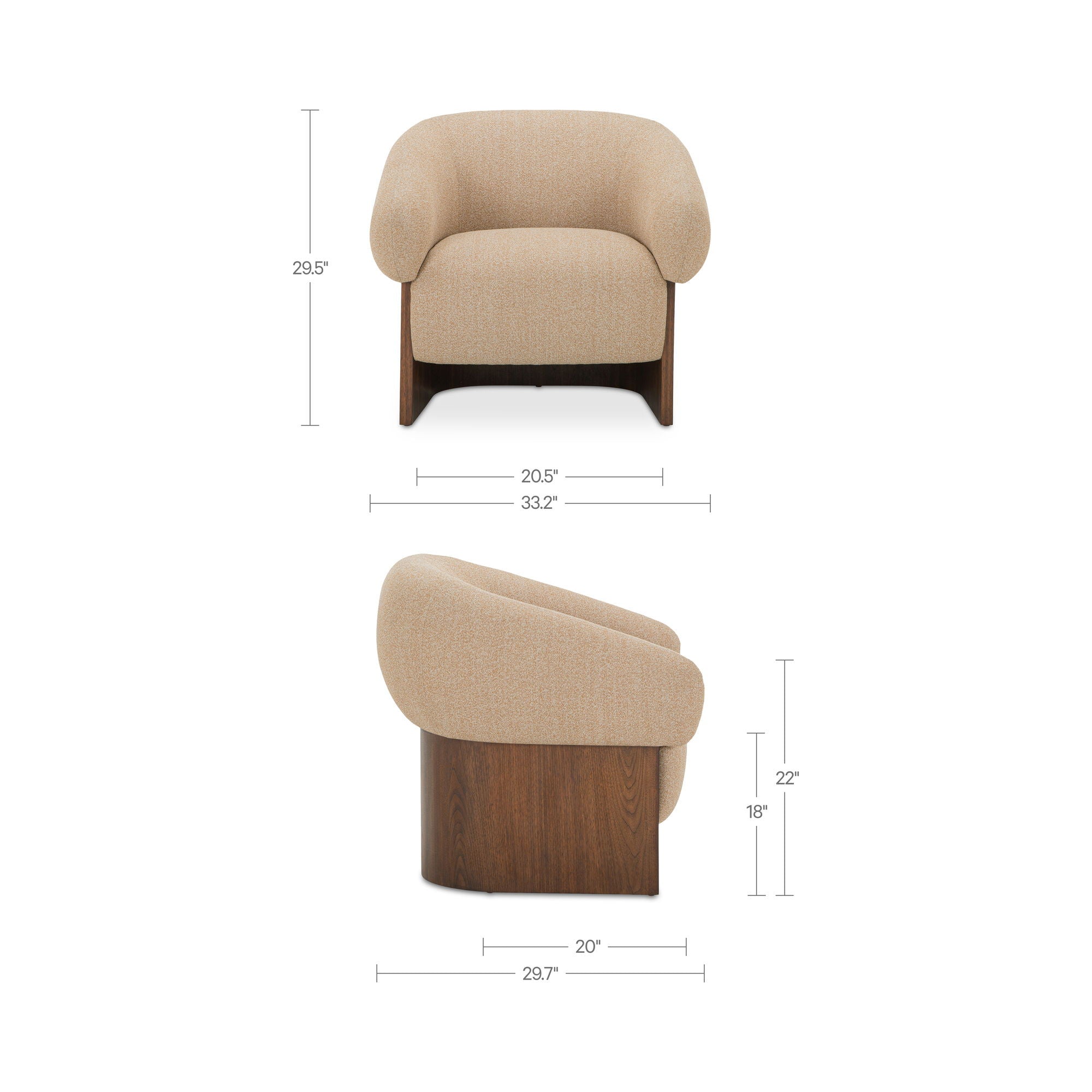 Otto - Accent Chair - Flecked Tan