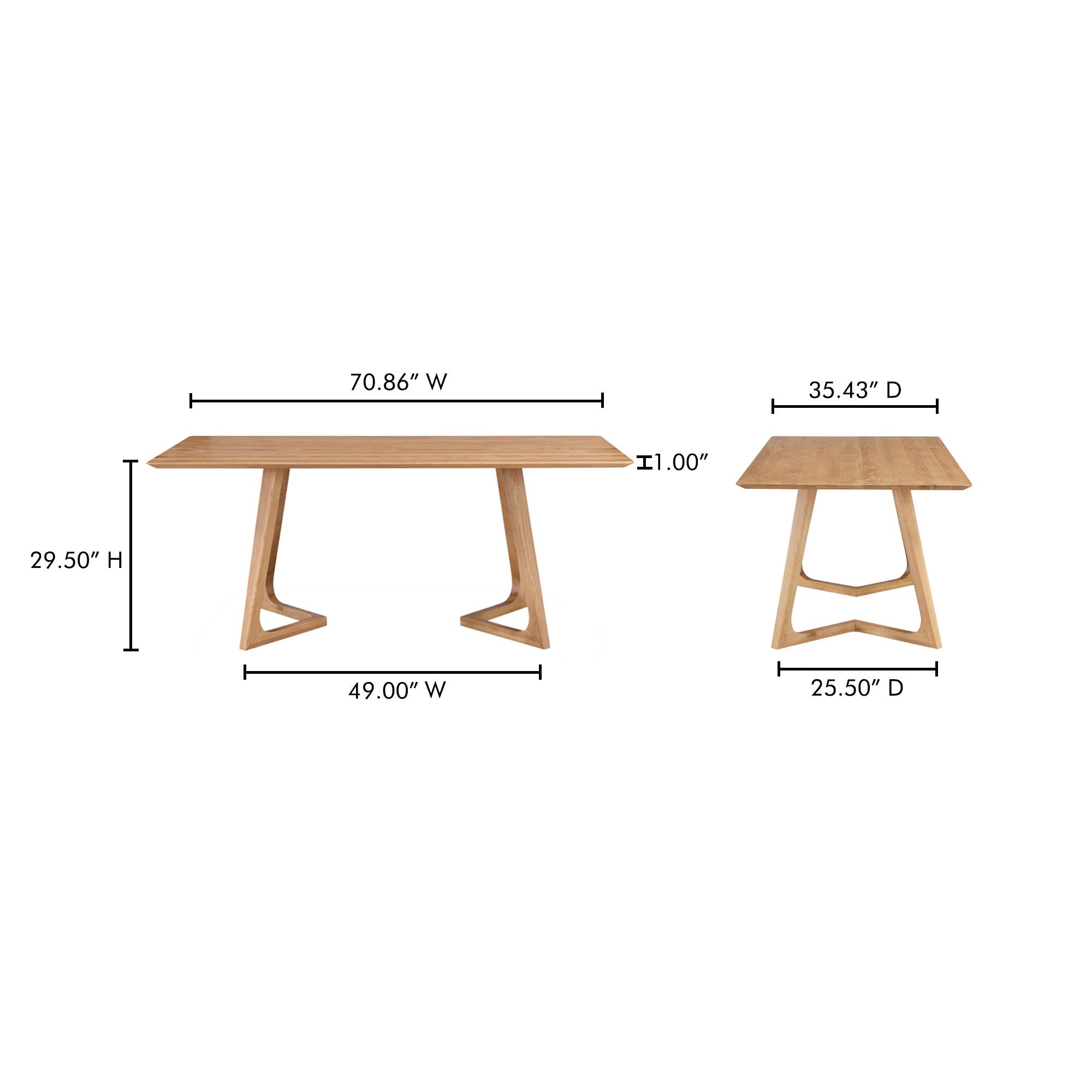 Godenza - Rectangular Dining Table - Light Brown