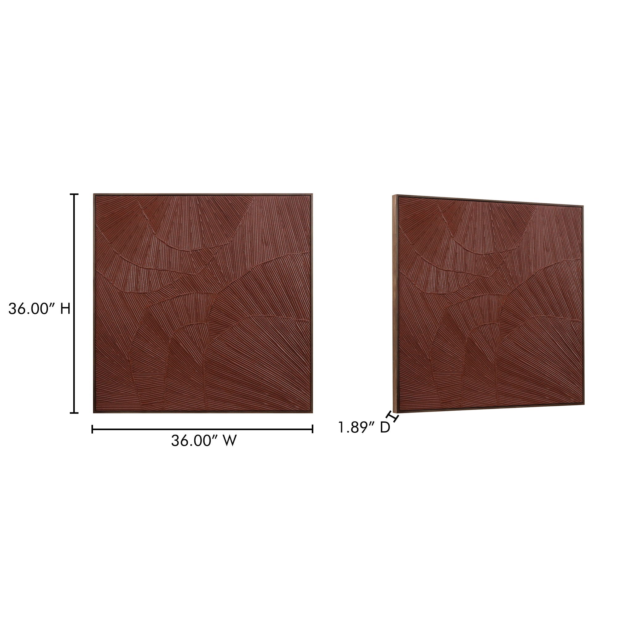 Flutter - Framed Painting - Maroon