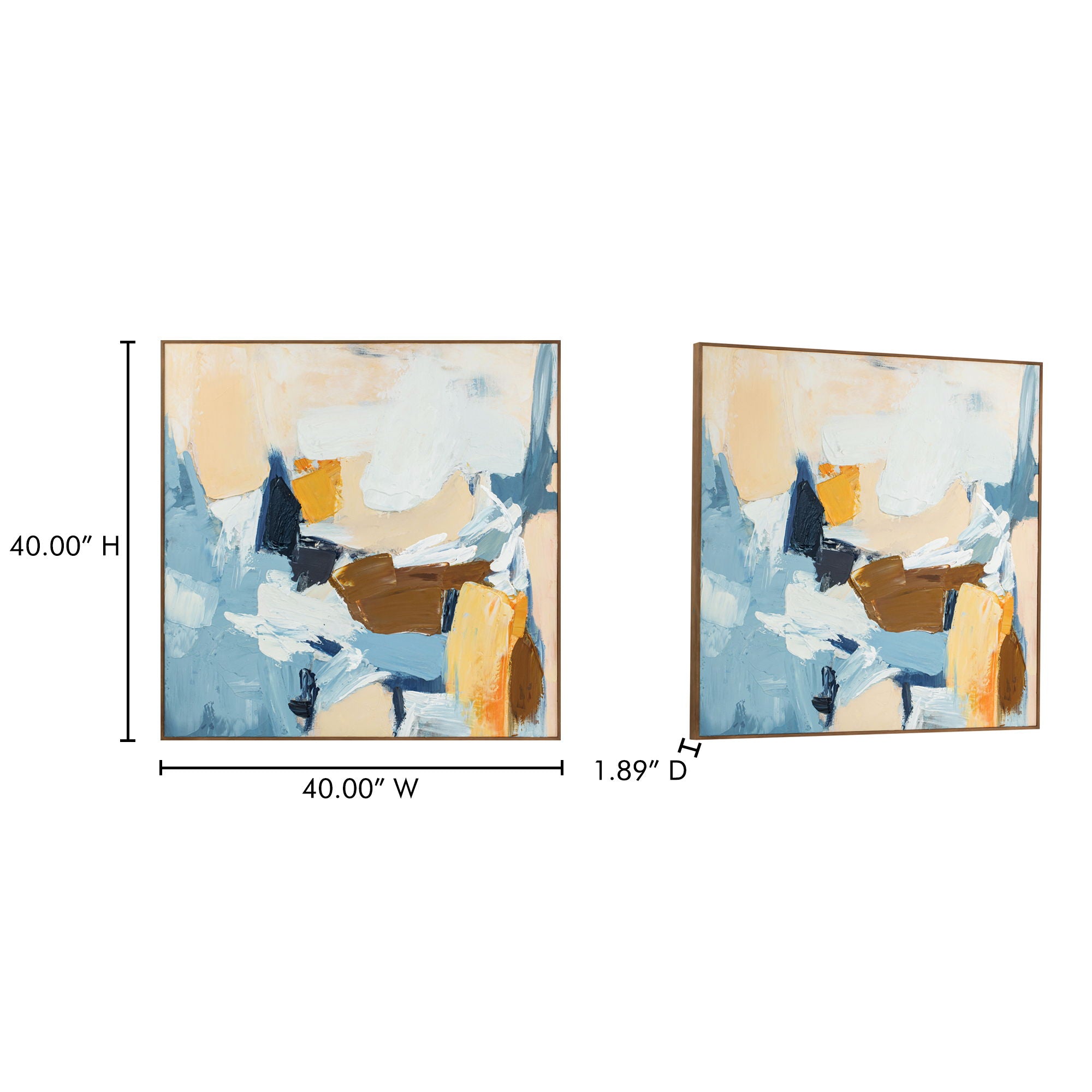 Cherish - Framed Painting - Beige