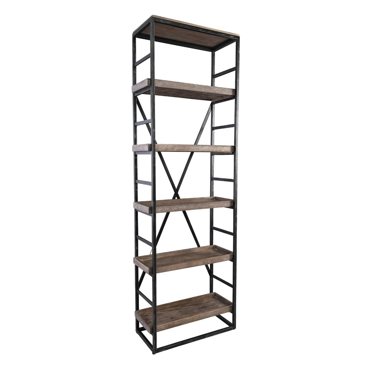 Evan - Single Bookshelf - Olive Brown