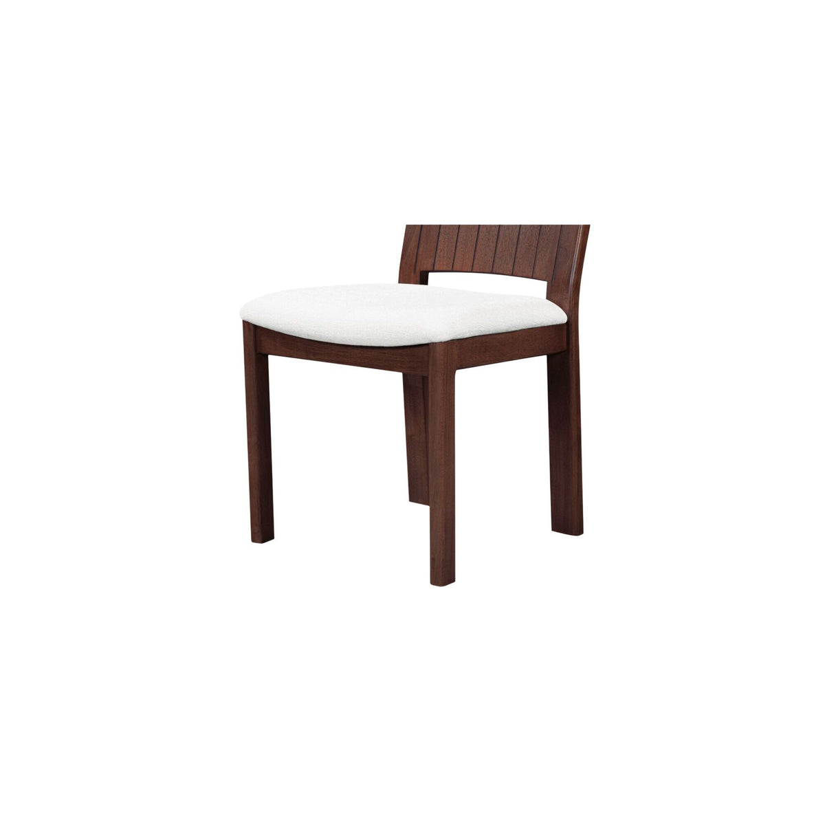 Emil - Dining Chair (Set of 2) - Cream / White / Dark Brown