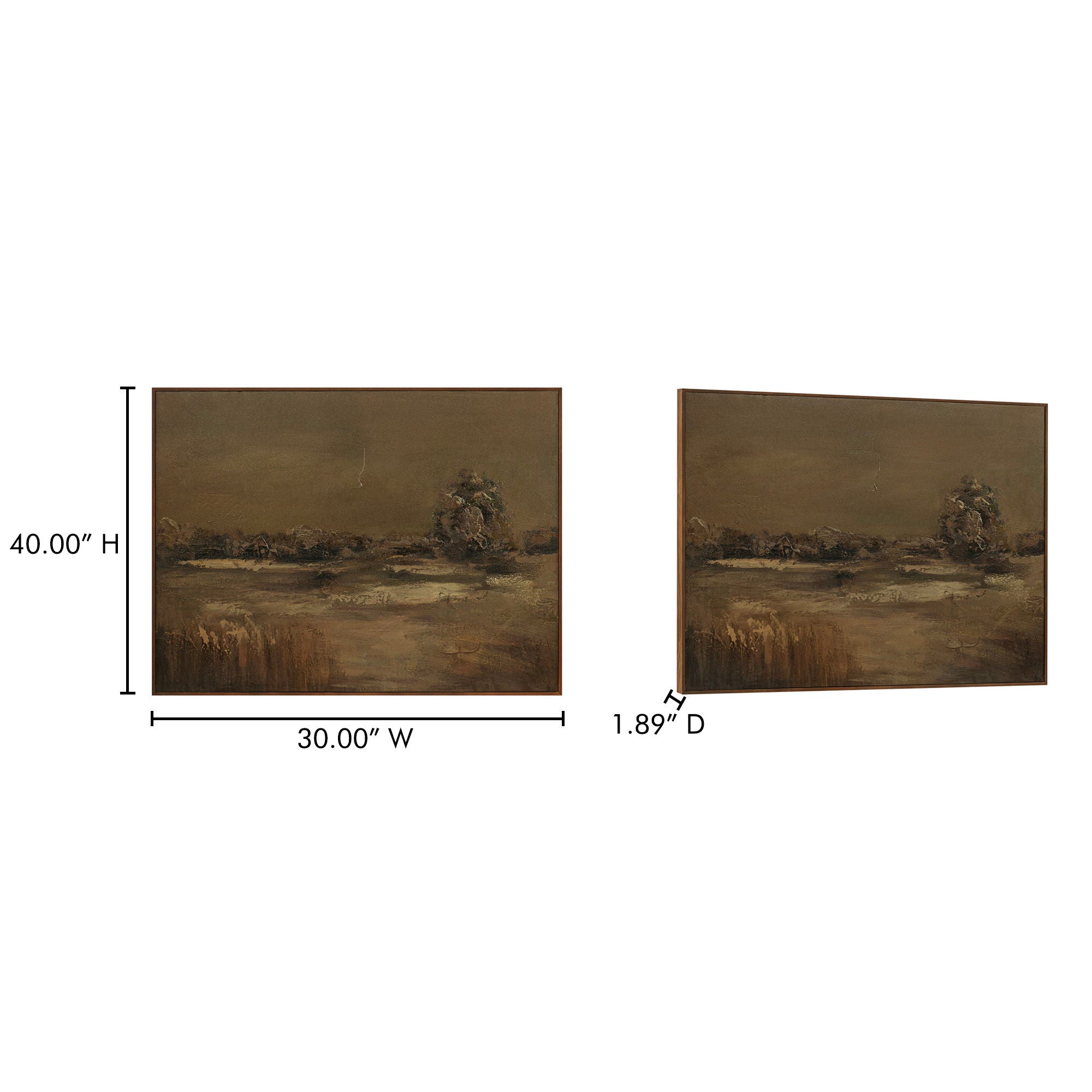 Ode - Framed Painting - Dark Brown