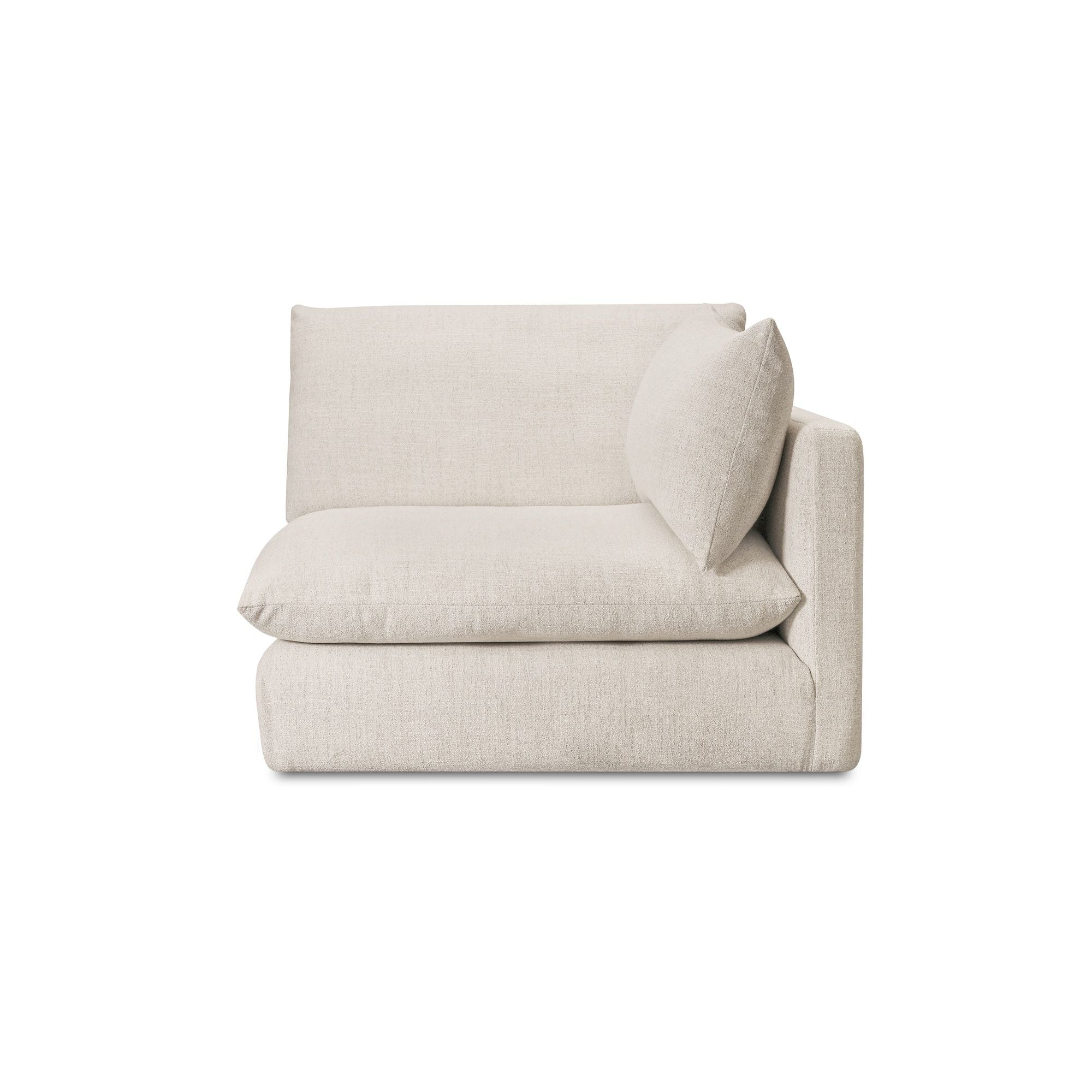 Townes - Left Arm Facing Chair - Flecked Ecru