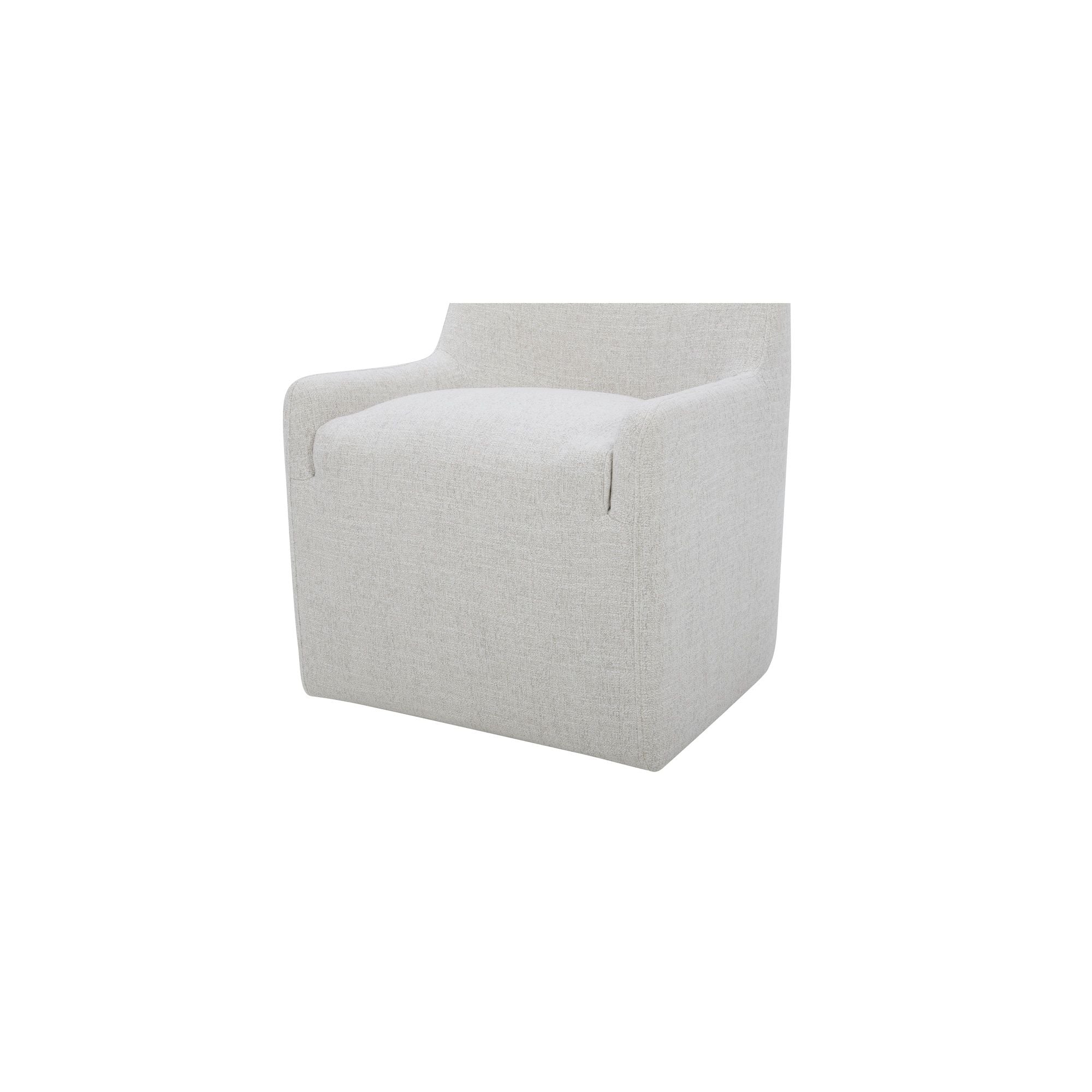 Maisie - Rolling Dining Chair - Flecked Oat / Beige