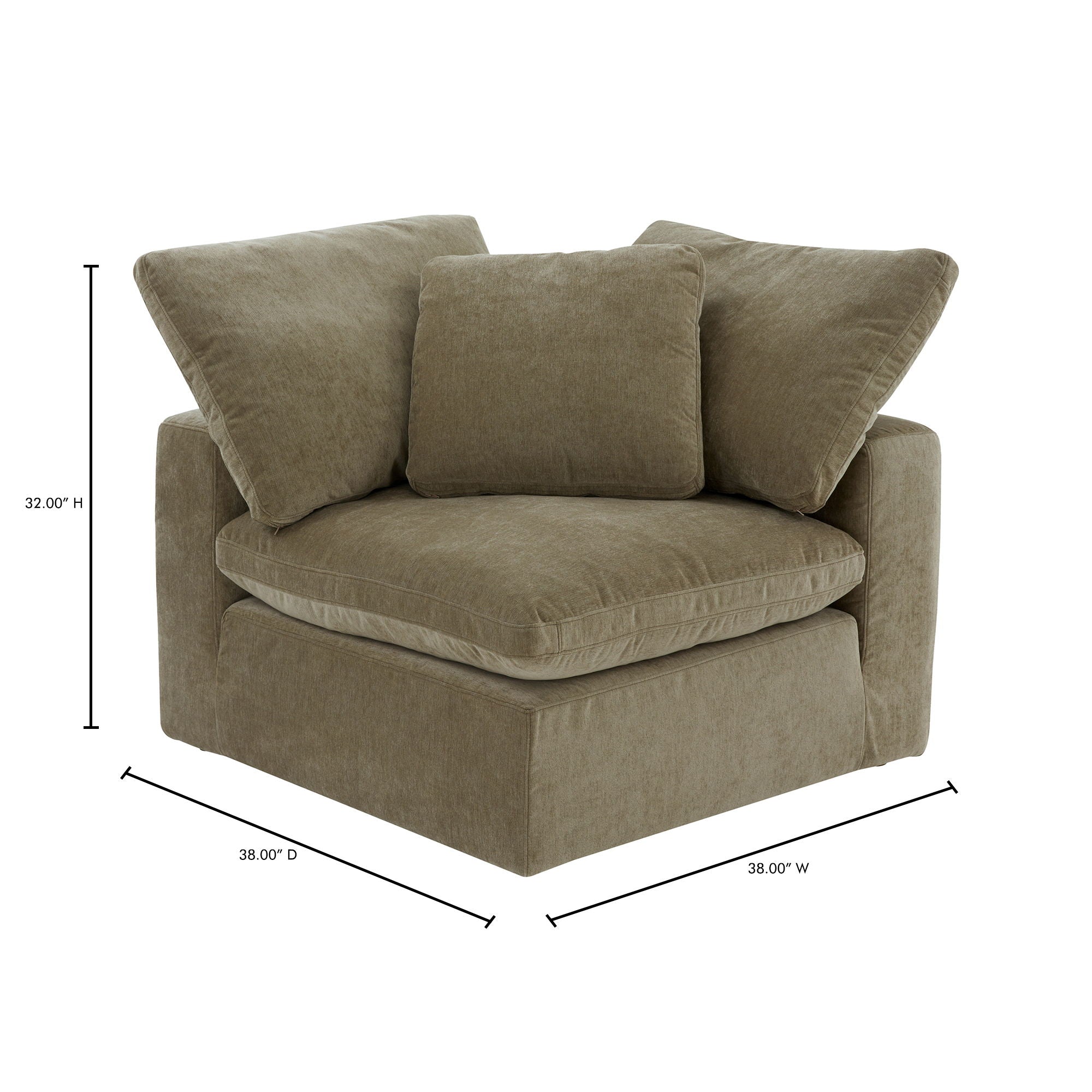 Terra - Corner Chair - Dark Green