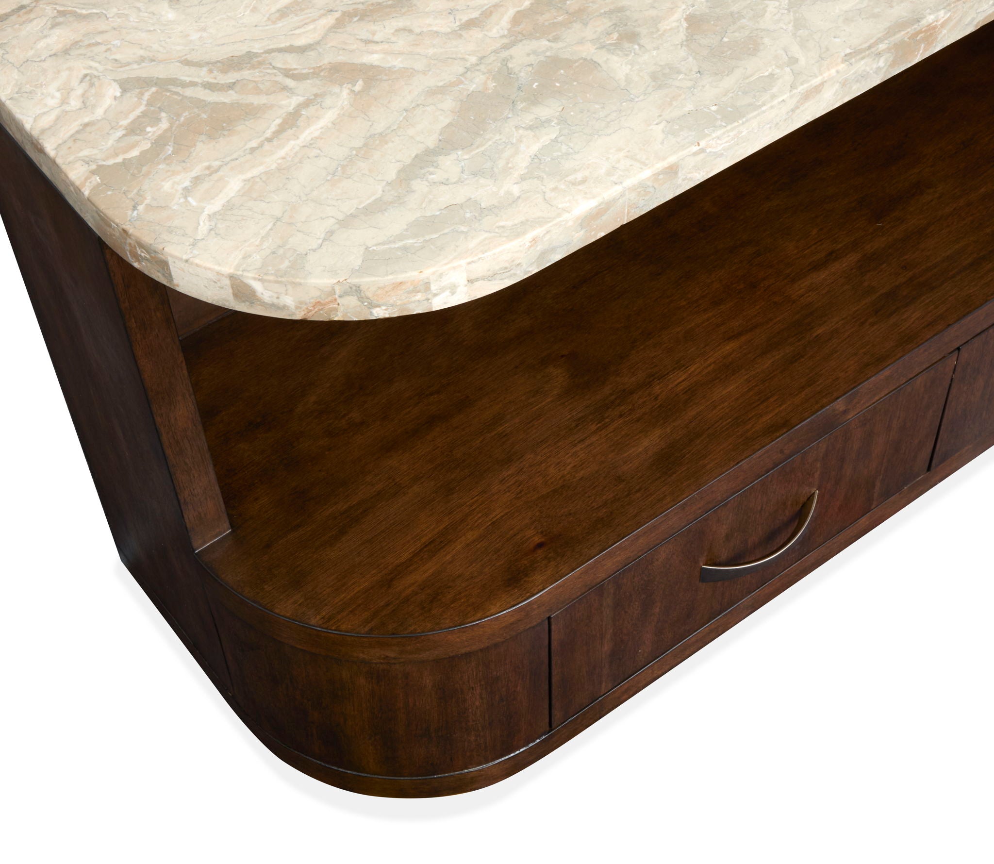 McPherson - Demilune Sofa Table - Burnt Umber