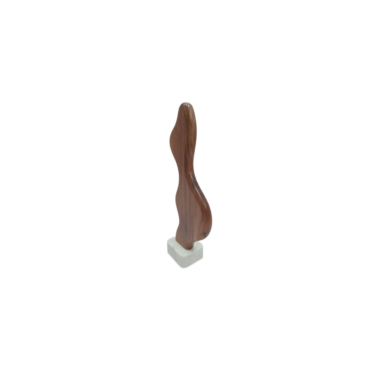 Eon - Wood And Marble Sculpture 2 - Brown